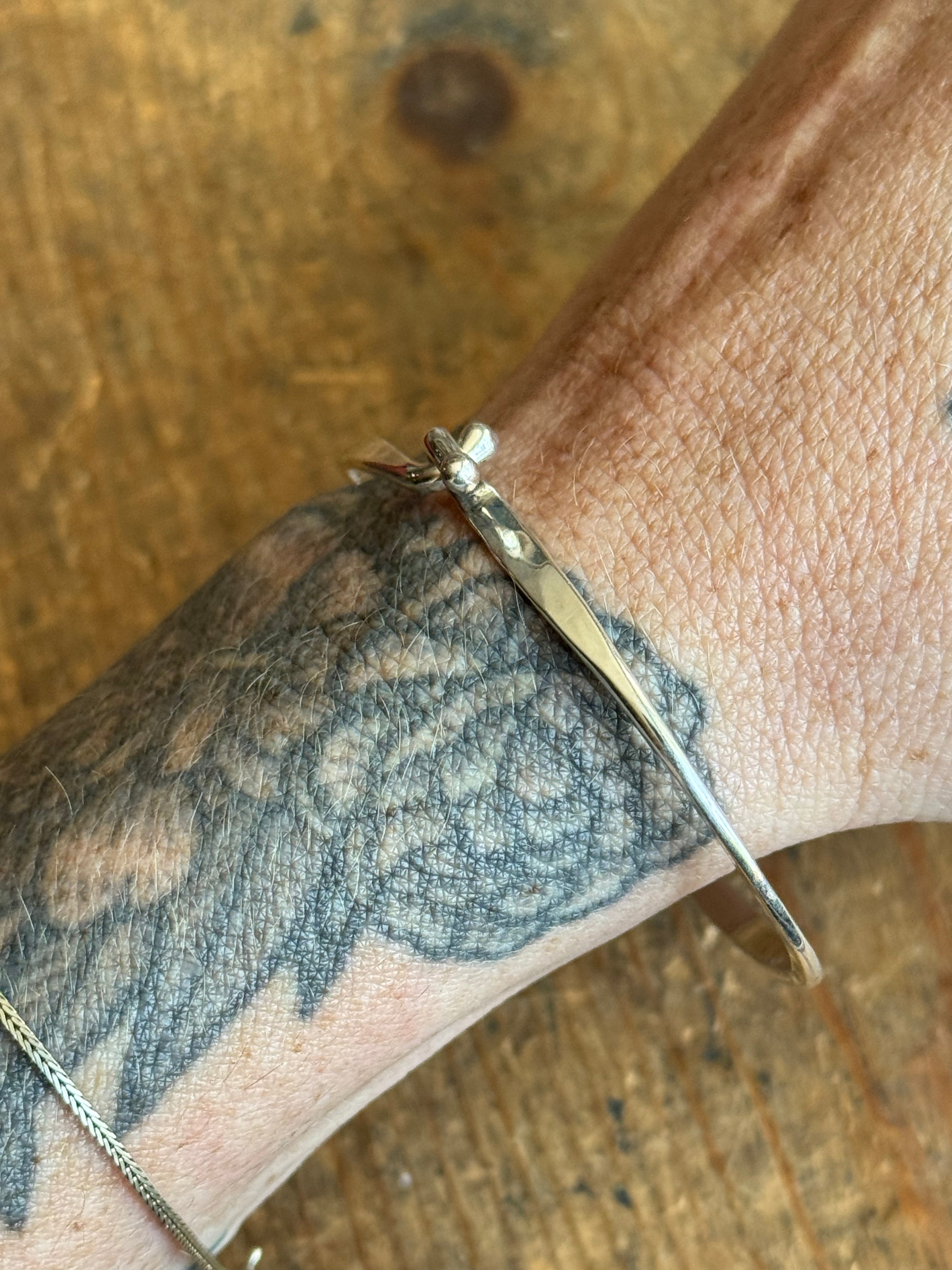 Vintage Sterling Silver Hook Clasp Bracelet