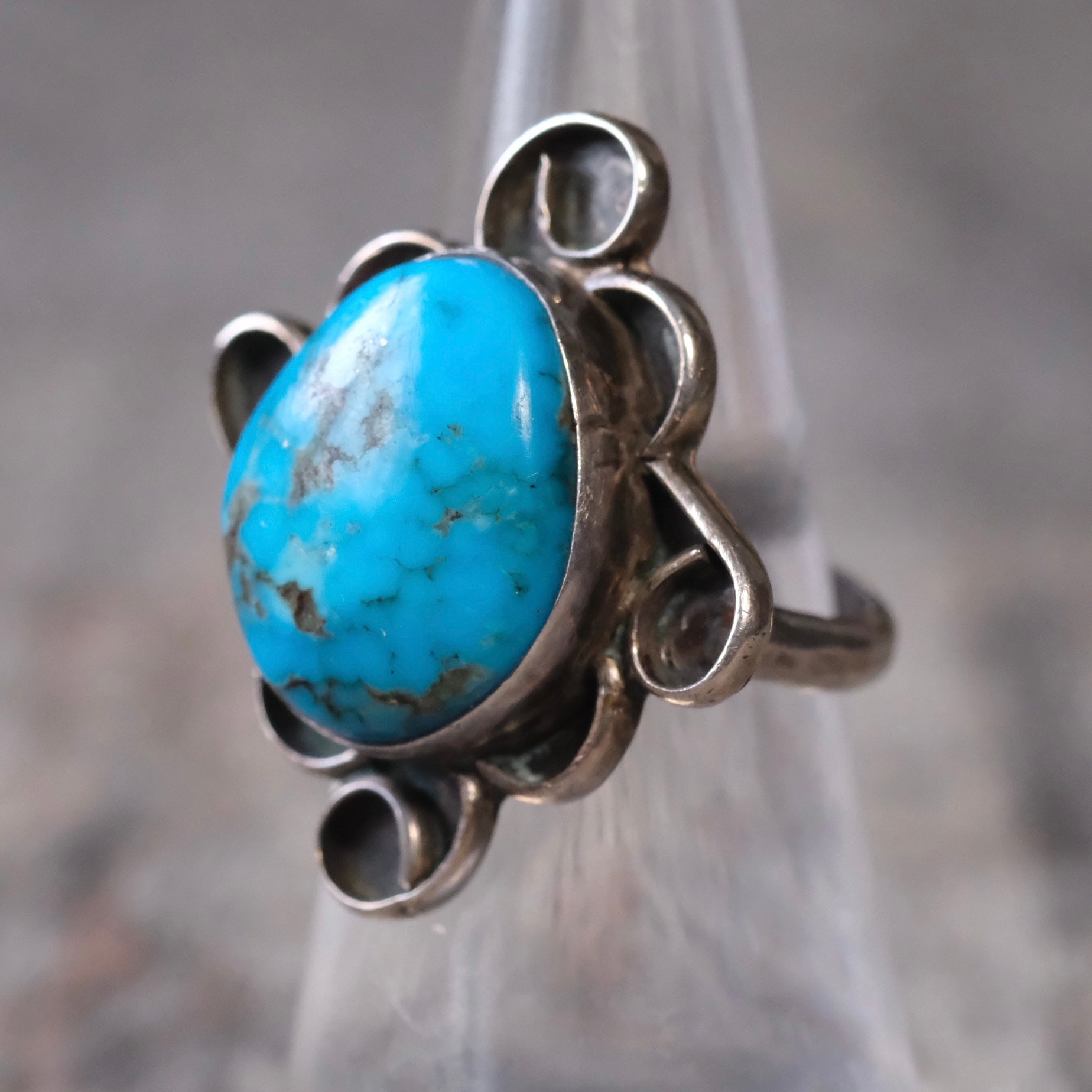 Vintage Sterling Turquoise Ring 6.25