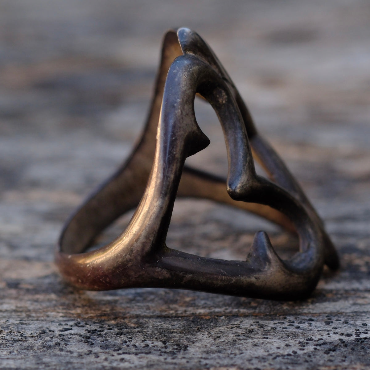 Vintage Sterling Silver Sandcast. Ring 10.5