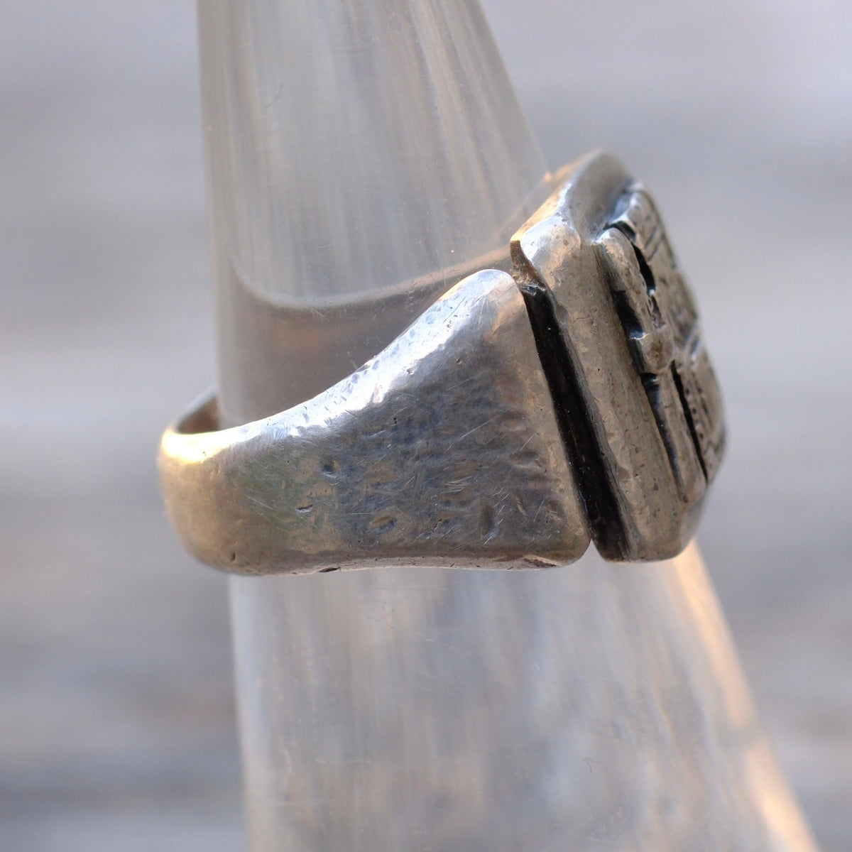 Vintage Sterling Silver Signet Ring 5.25
