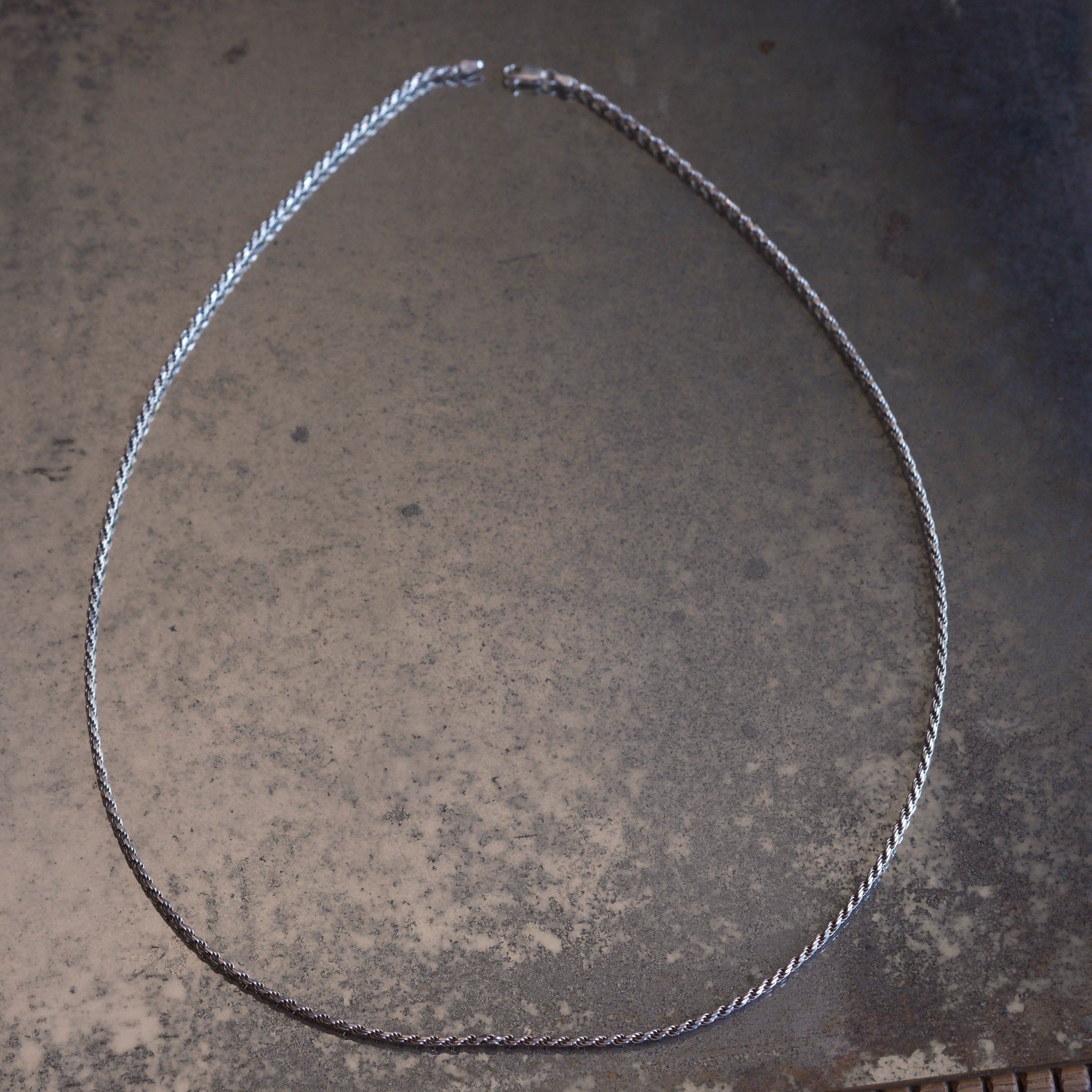 Vintage Sterling Silver Roper Chain Necklace 30"