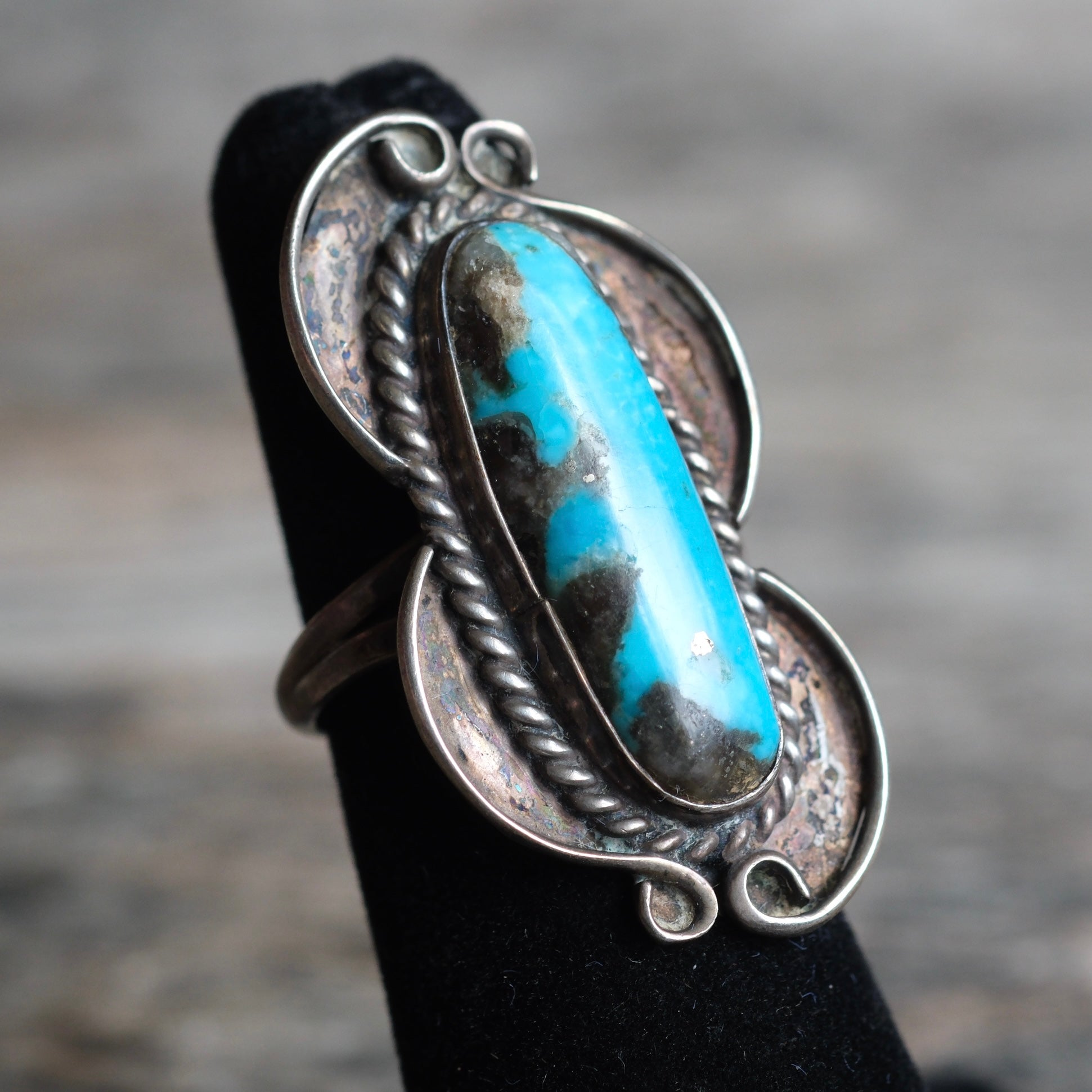 Vintage Sterling Turquoise Ring 5