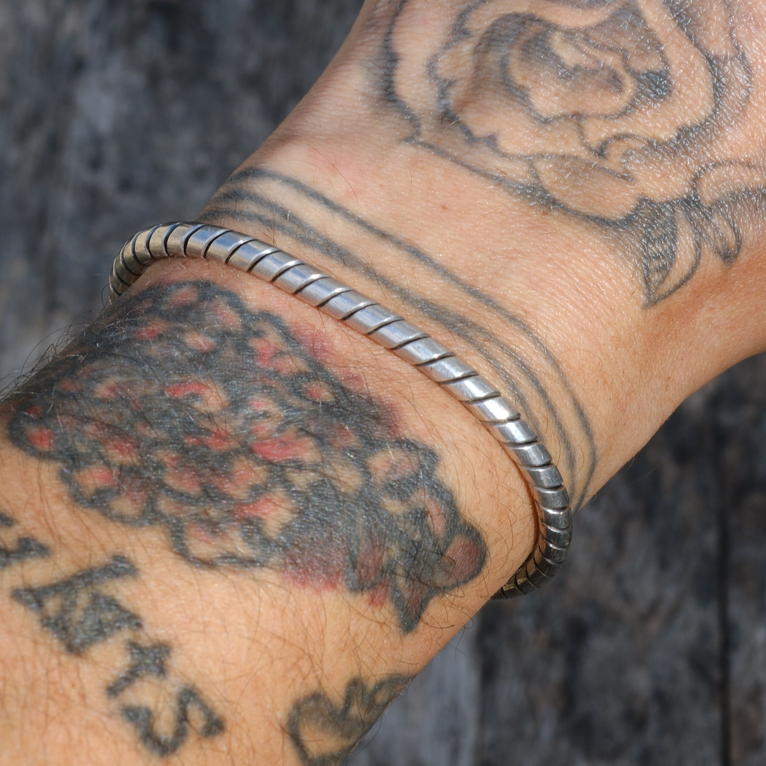 Vintage Sterling Silver Twisted Cuff Bracelet