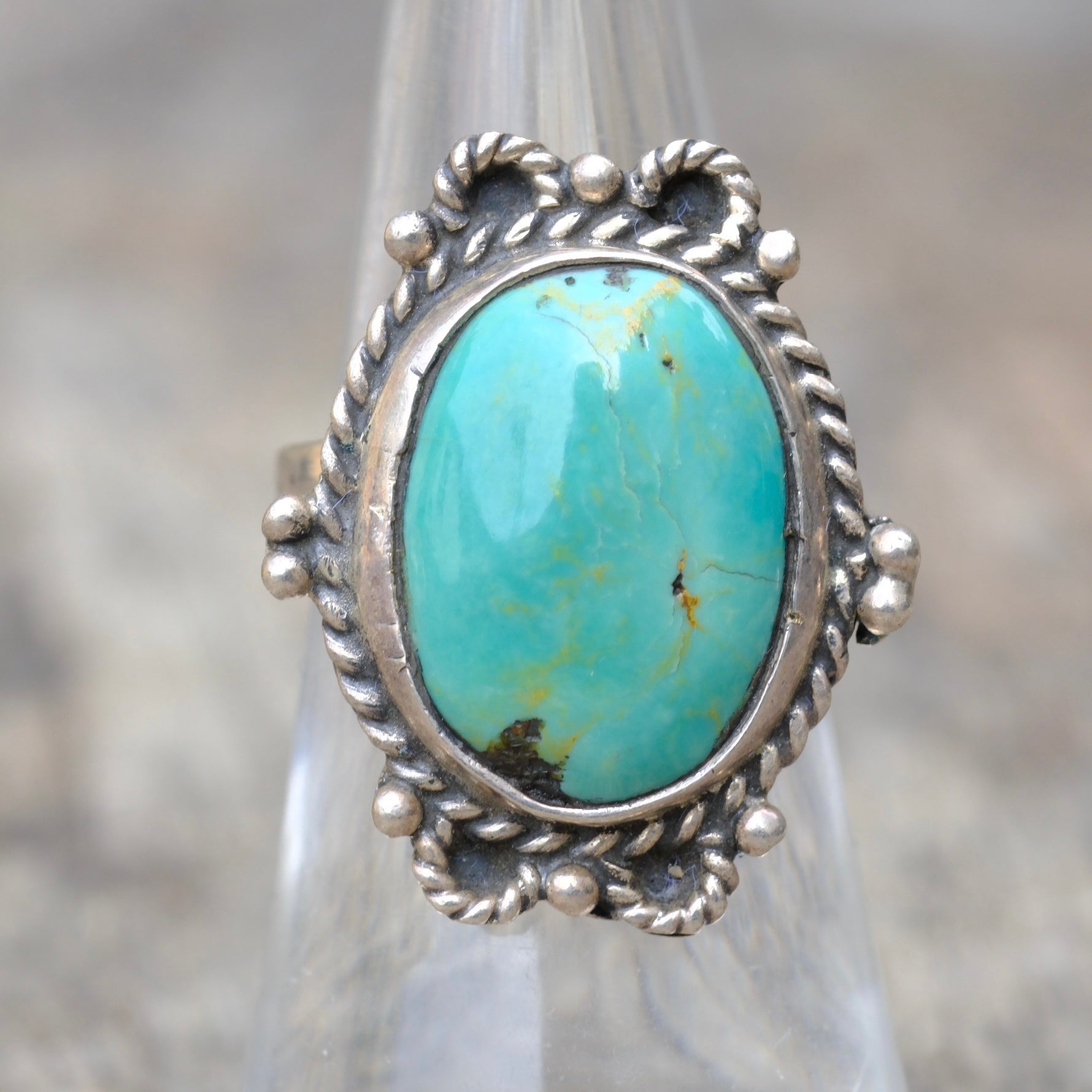 Vintage Sterling Turquoise Ring 6