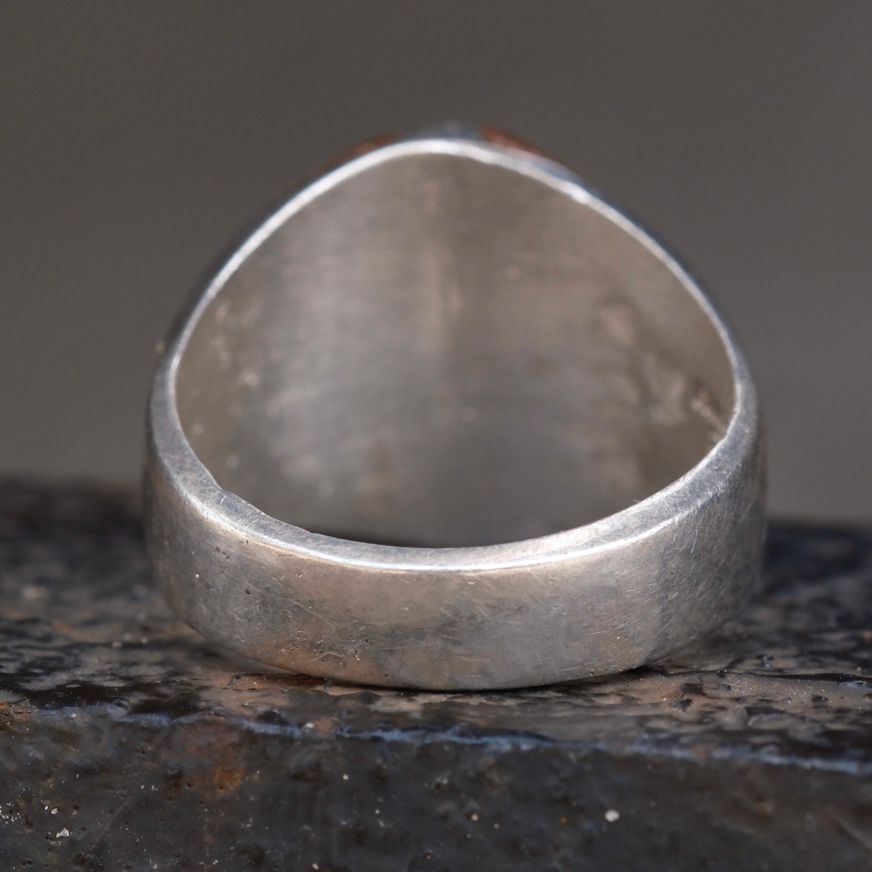 Vintage Sterling Goldstone Inlay Ring 11