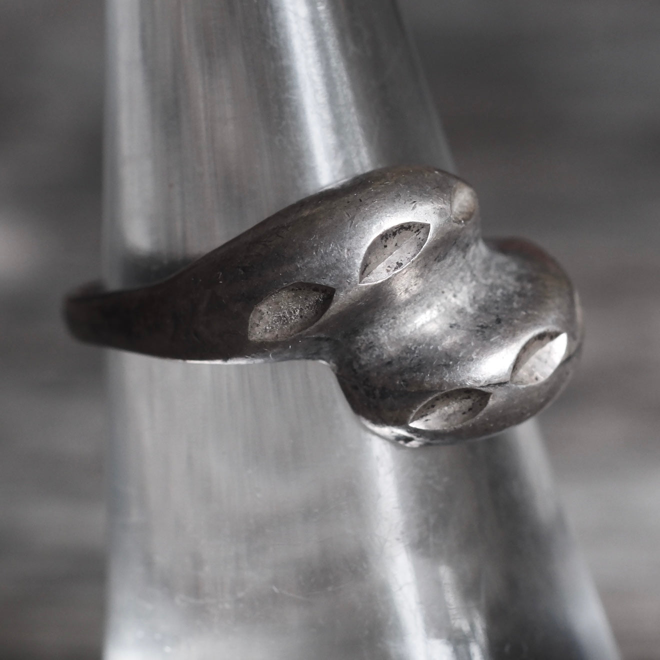 Vintage Sterling Silver Modernist Ring 6.5