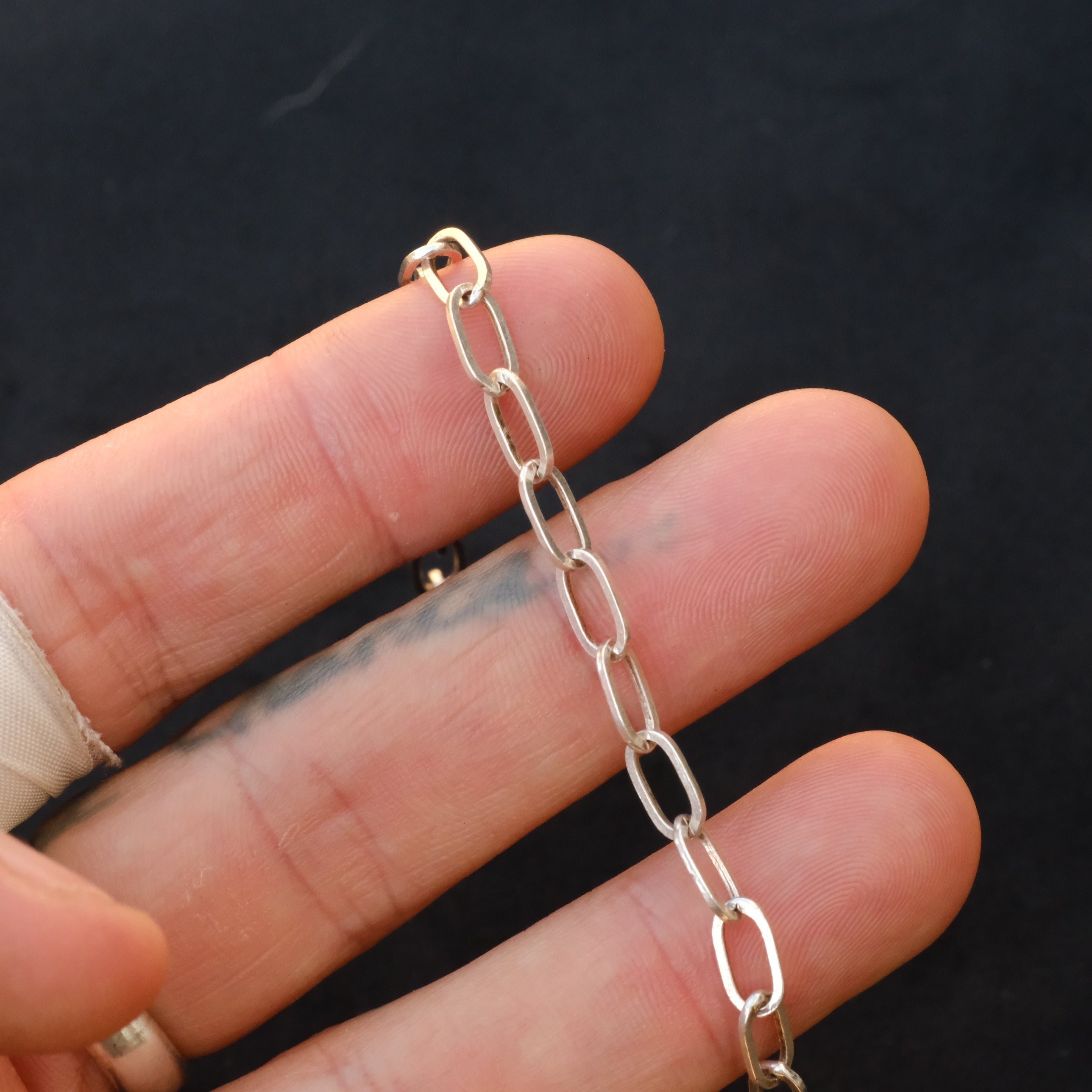 Vintage Sterling Paperclip Chain Bracelet