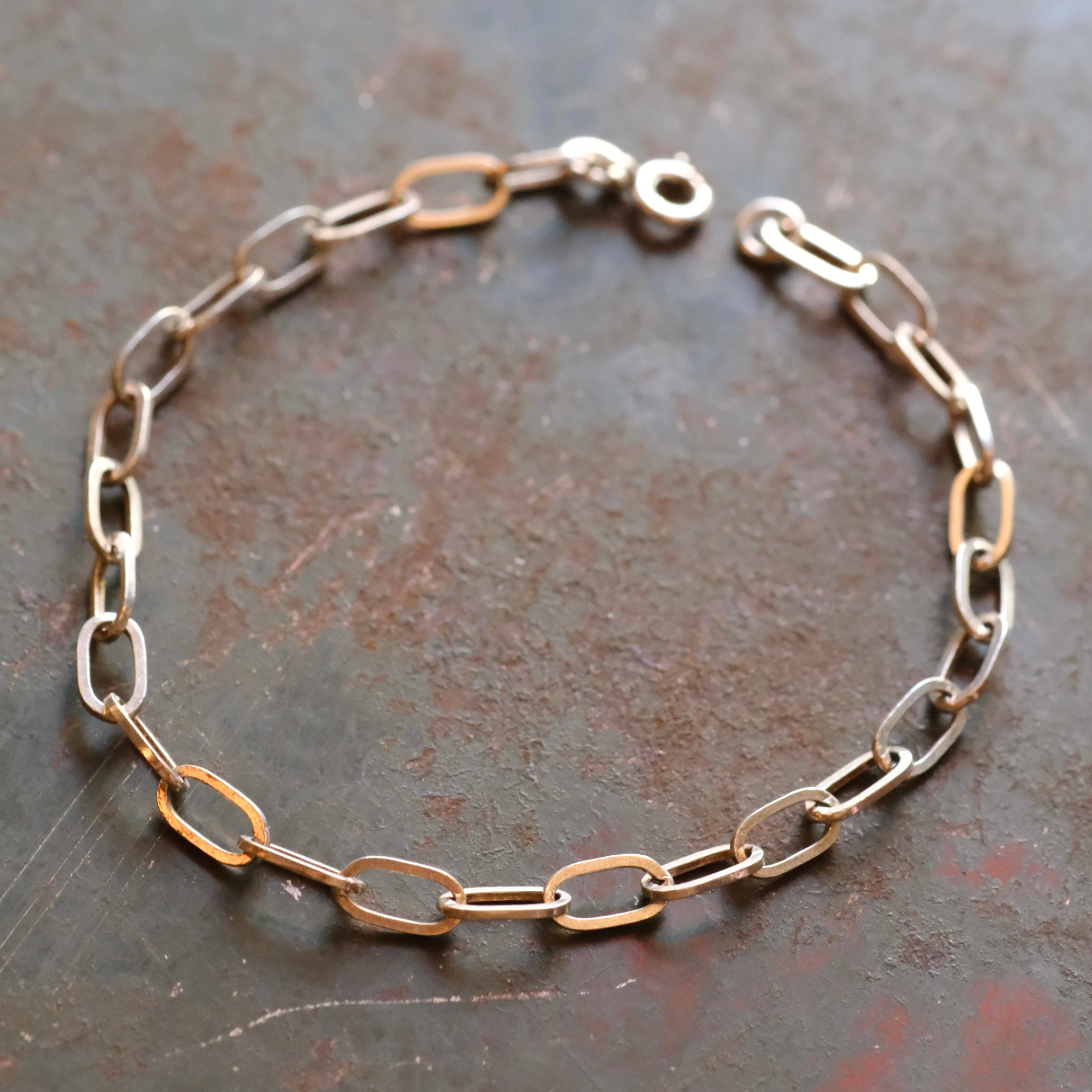 Vintage Sterling Paperclip Chain Bracelet