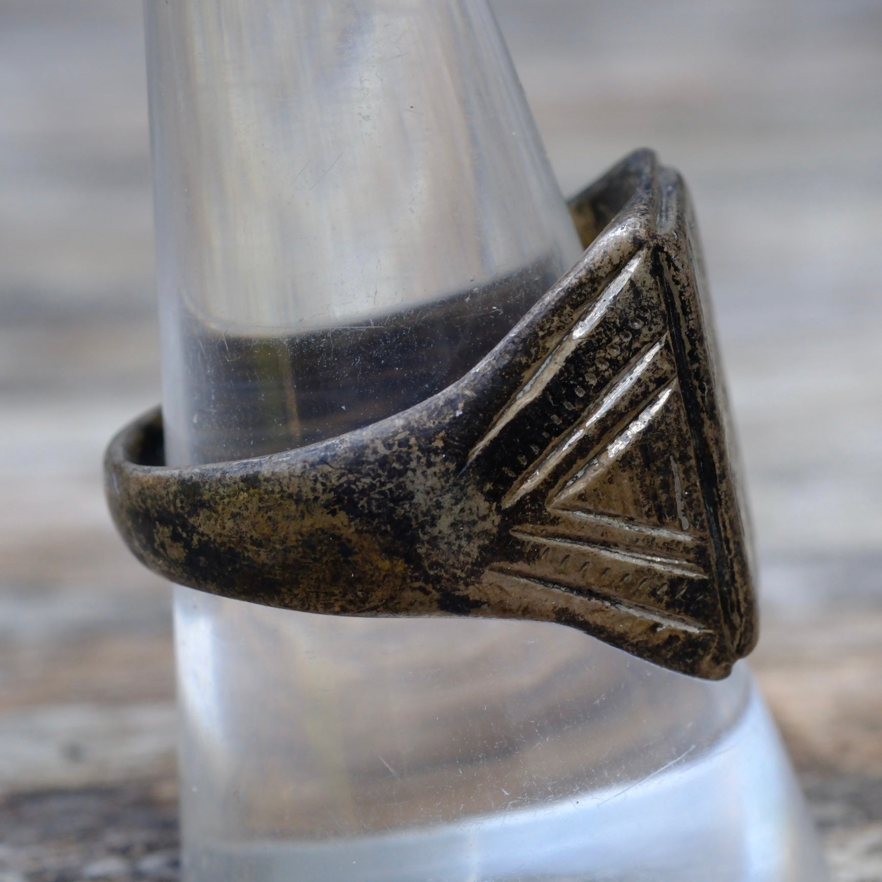 Vintage Sterling WWII Signet Ring 10