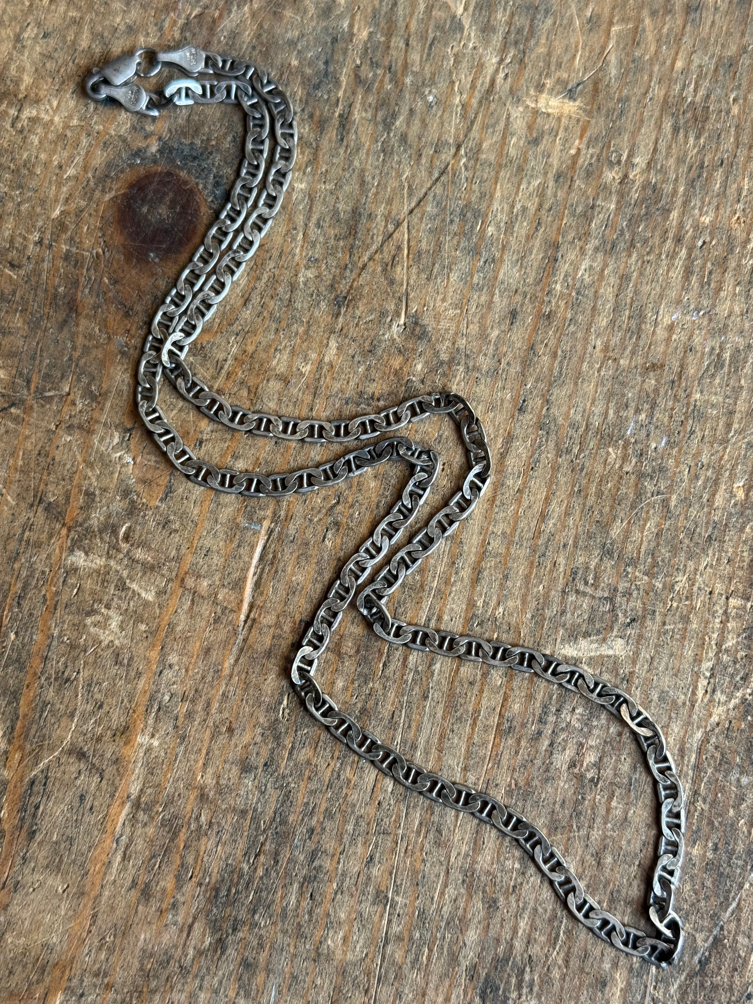 Vintage Sterling Silver 20” Mariner Chain
