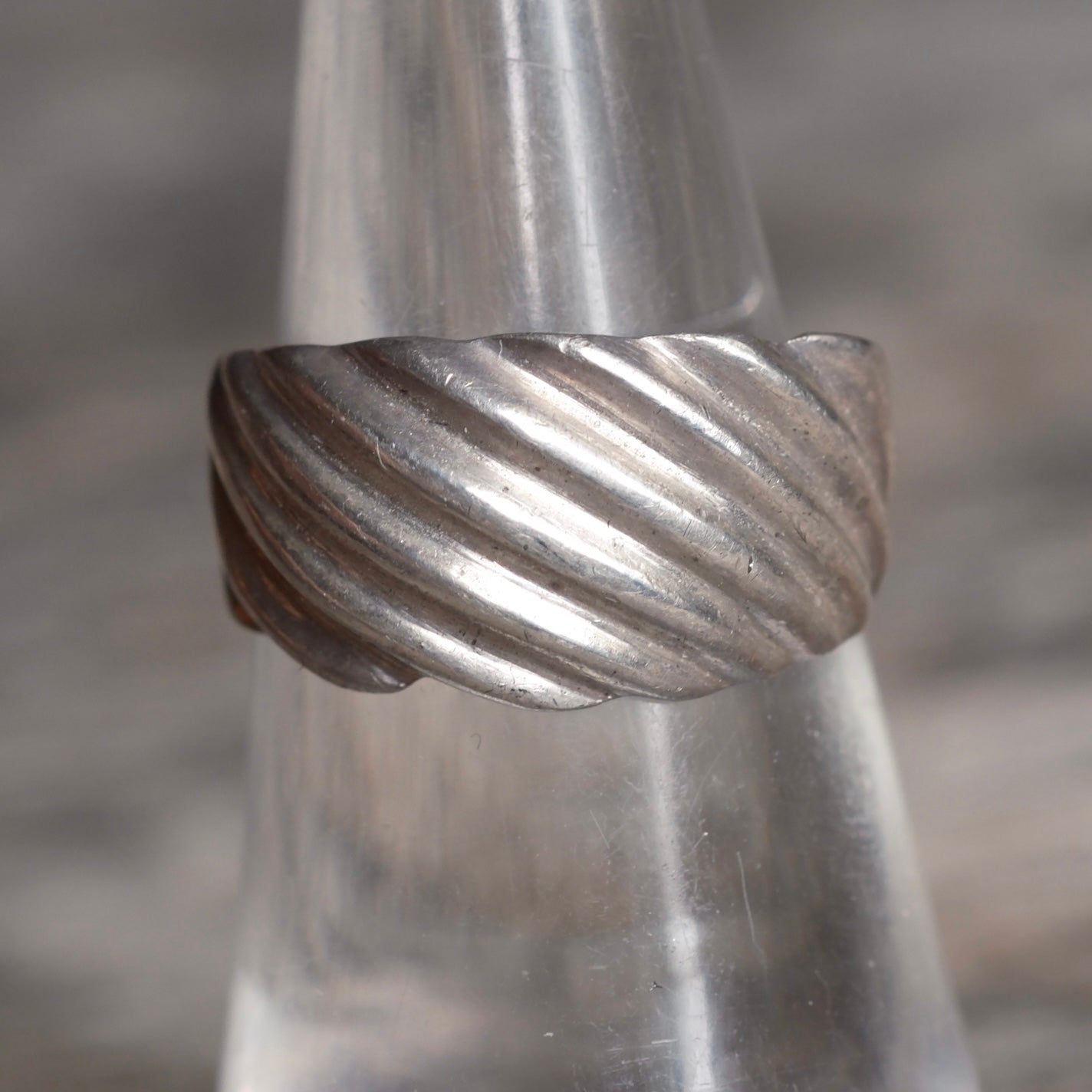 Vintage Sterling Silver Modernist Ring 6.5