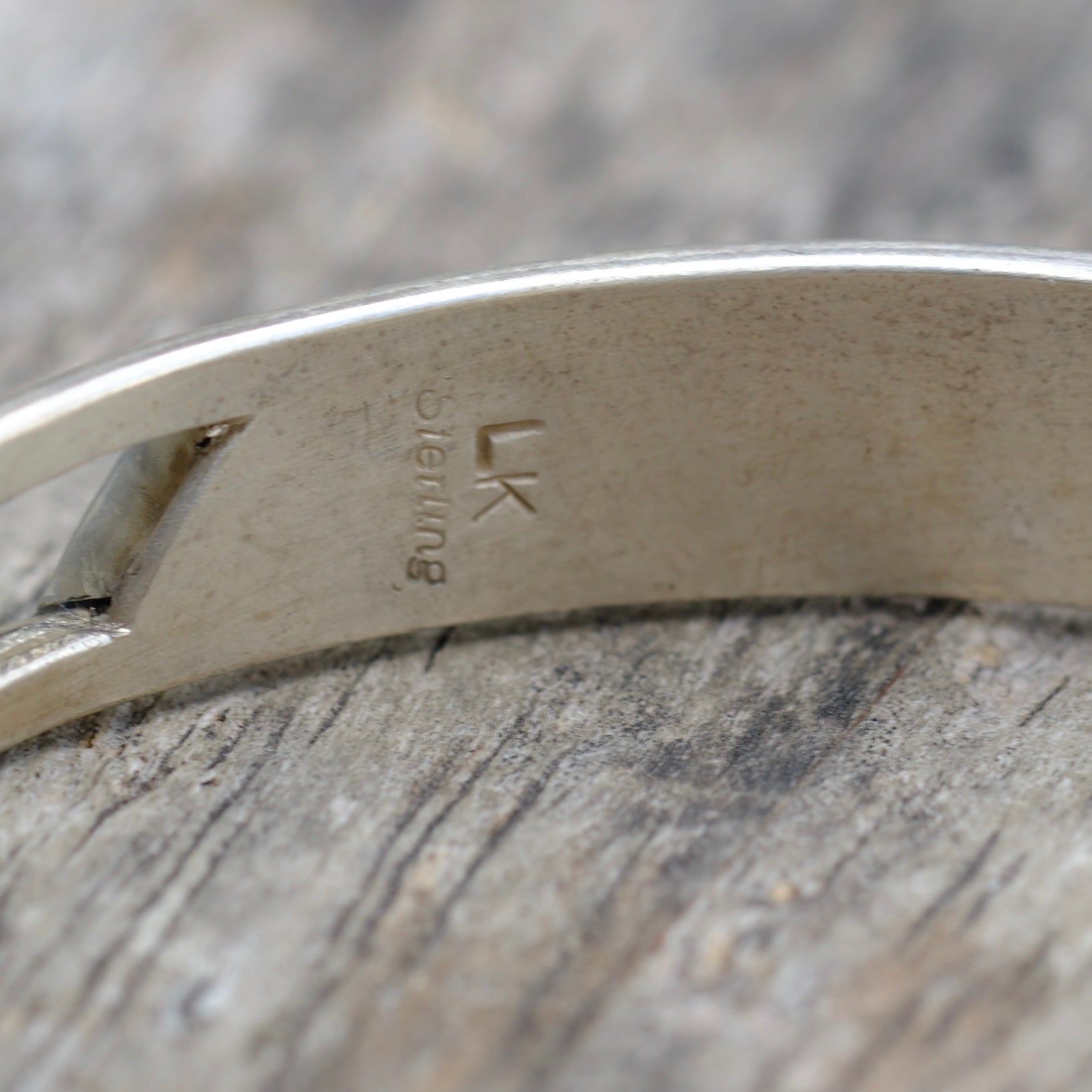 Vintage Sterling Turquoise Inlay Cuff Bracelet