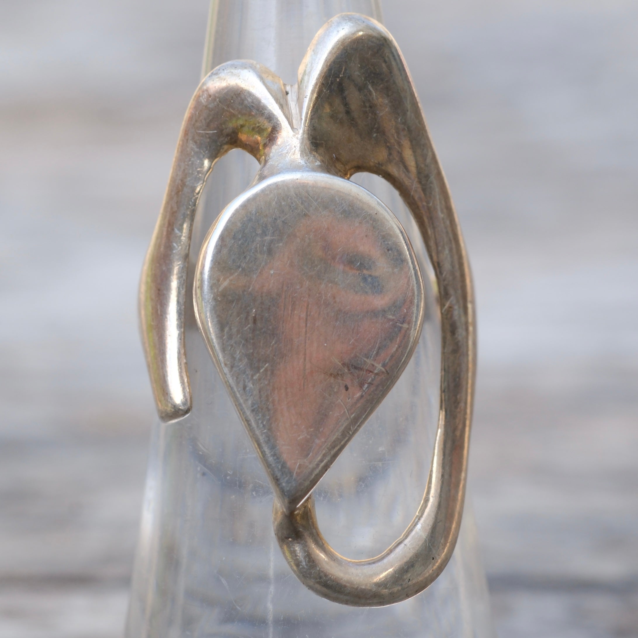 Vintage Sterling Modernist Ring 5.25