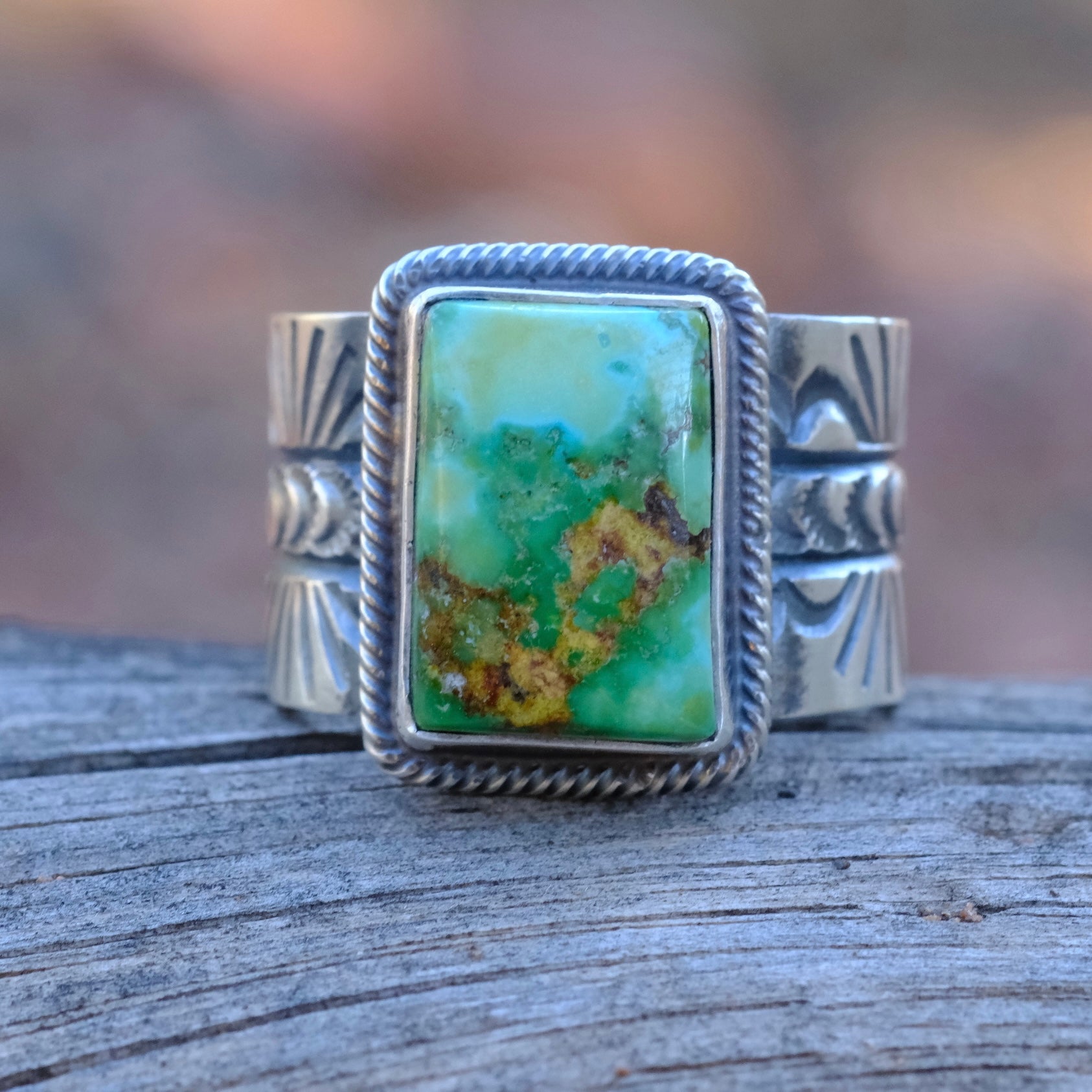 LEON MARTINEZ Sterling Silver Turquoise Ring 12