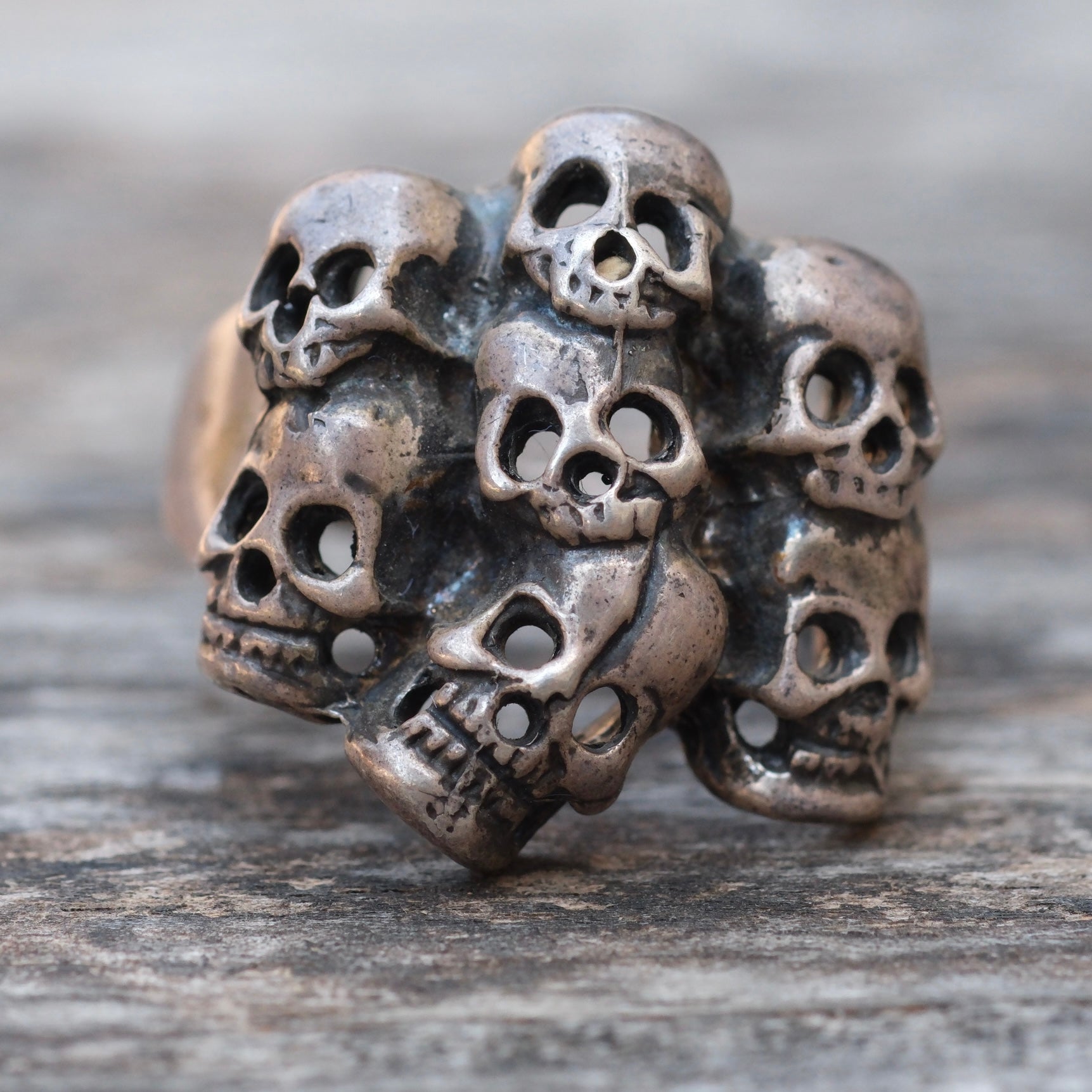Vintage Sterling Skull Ring12.75