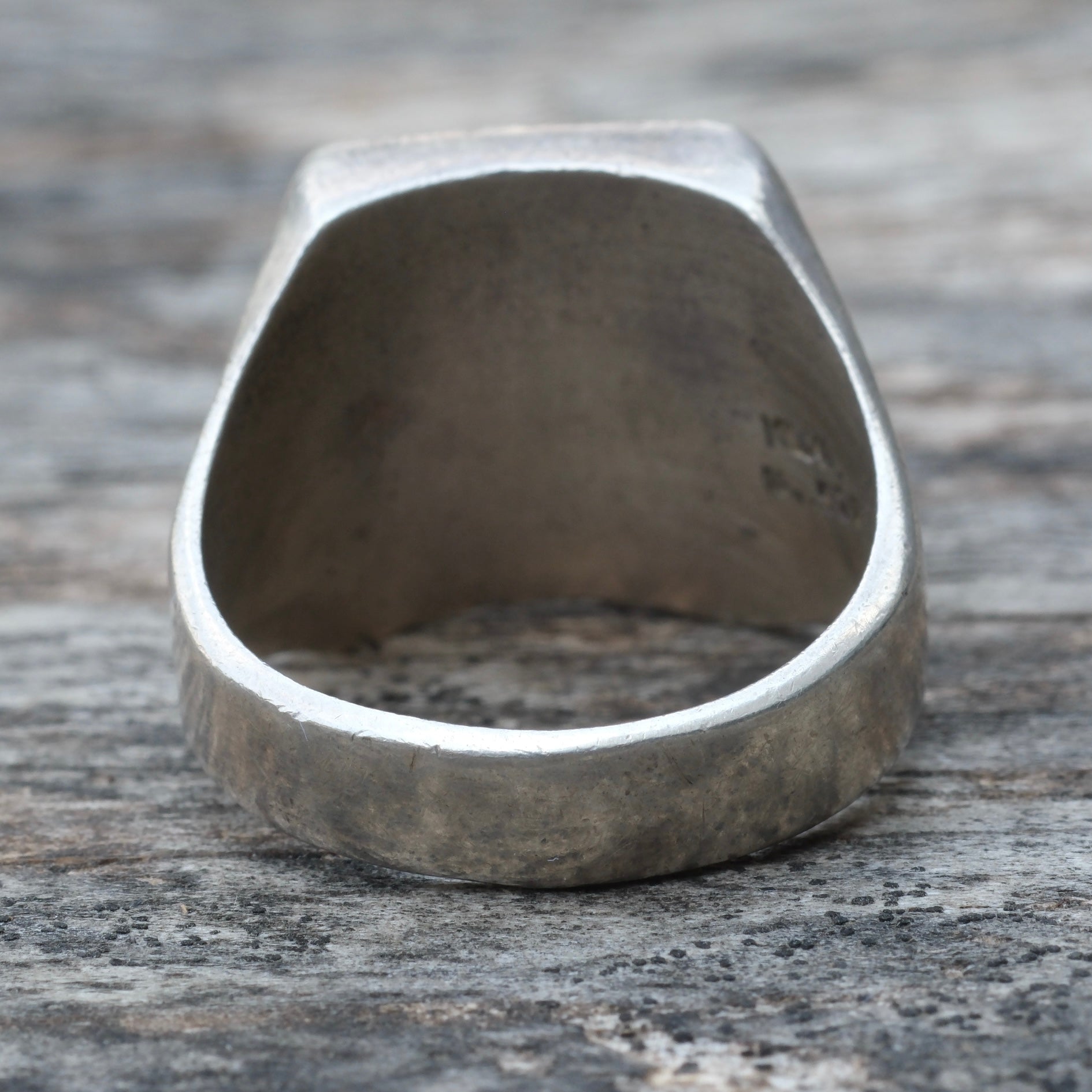 Vintage Sterling Multistone Inlay Ring 9