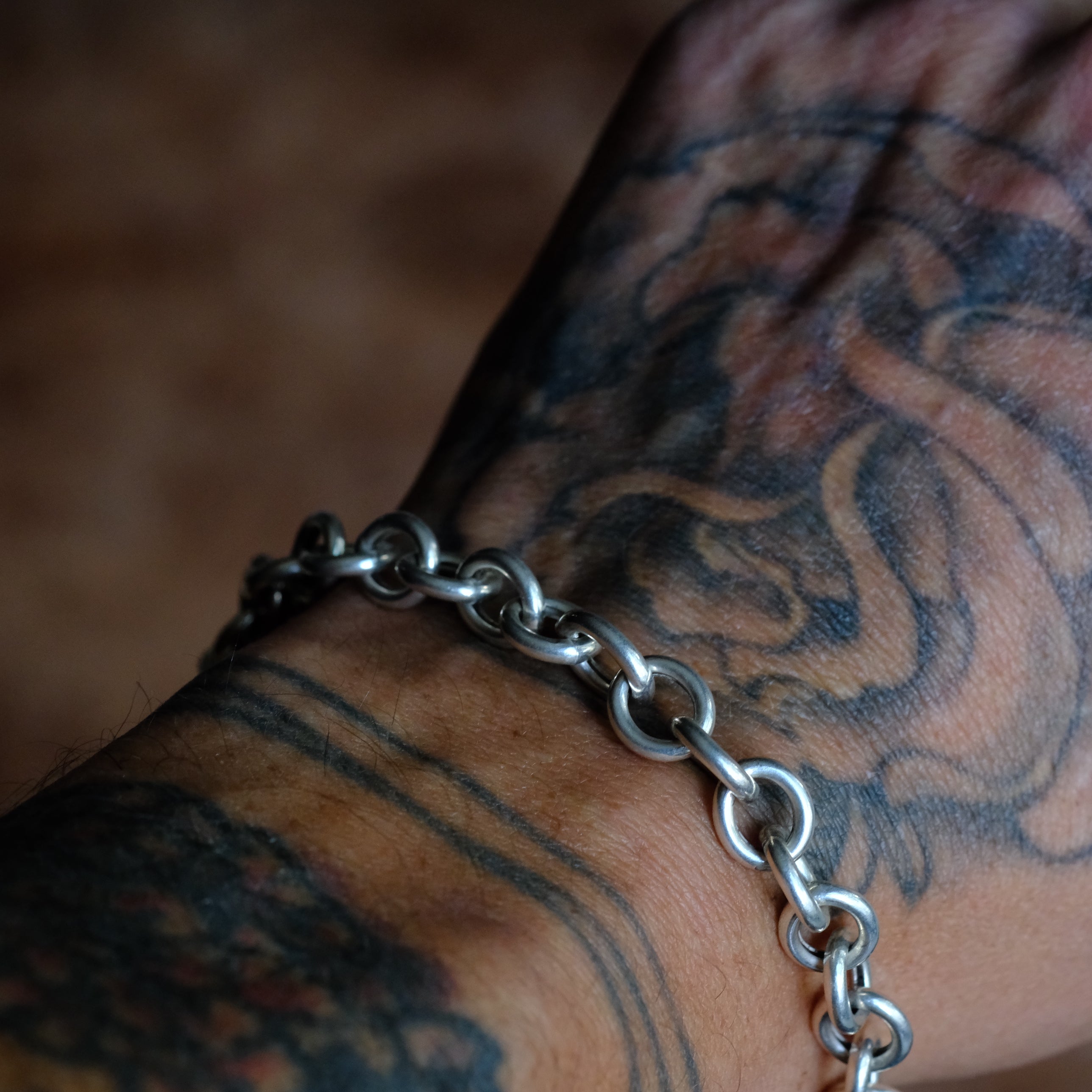 Vintage Sterling Silver Heart ID Bracelet