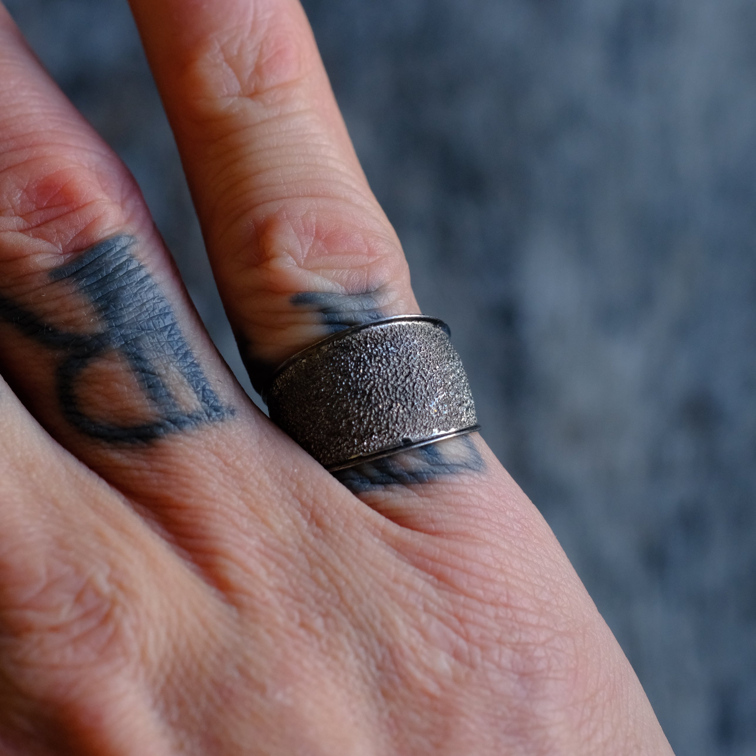 Vintage Sterling Silver Modernist Band Ring 6.5