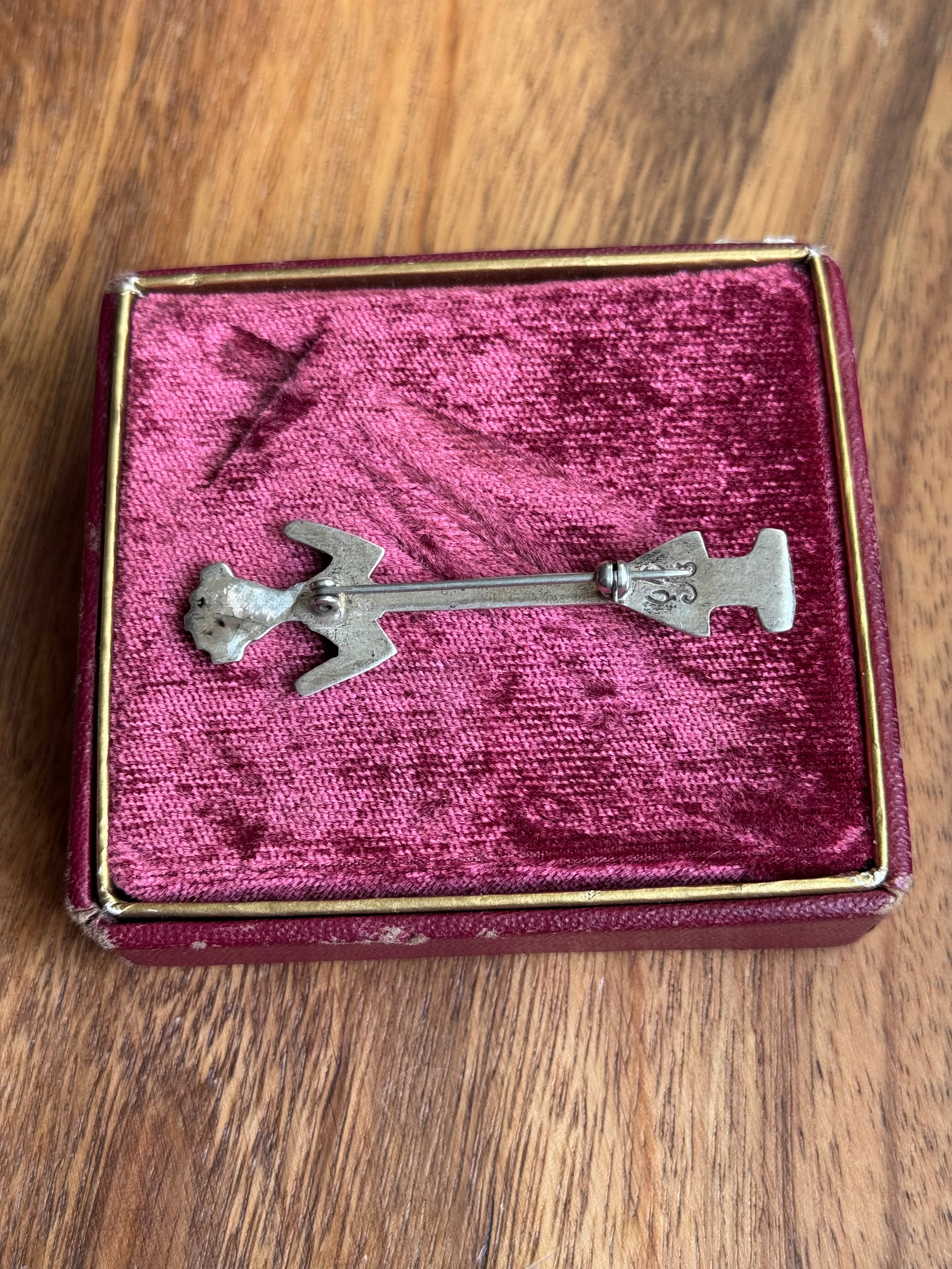 Vintage Sterling Silver Turquoise Kachina Pin