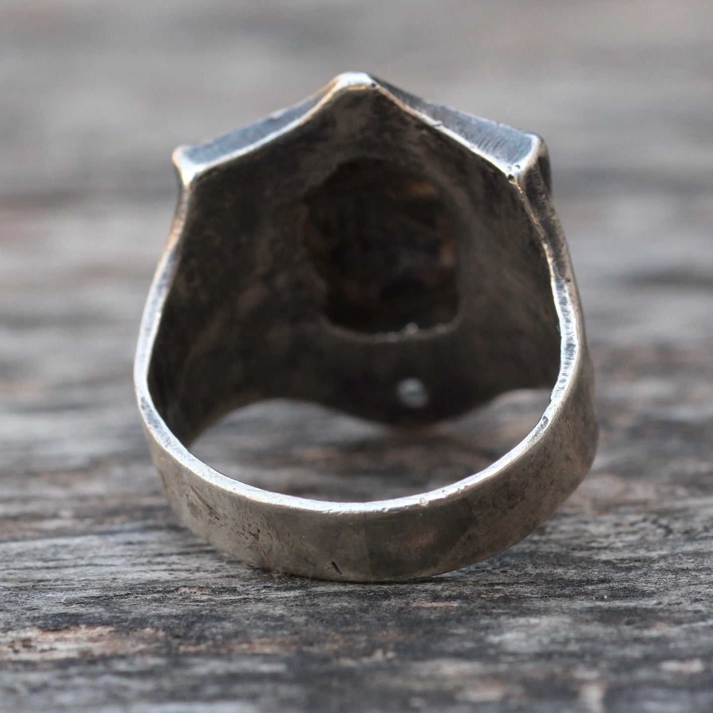 Vintage Sterling Lucky Horseshoe WWII Ring 7.5