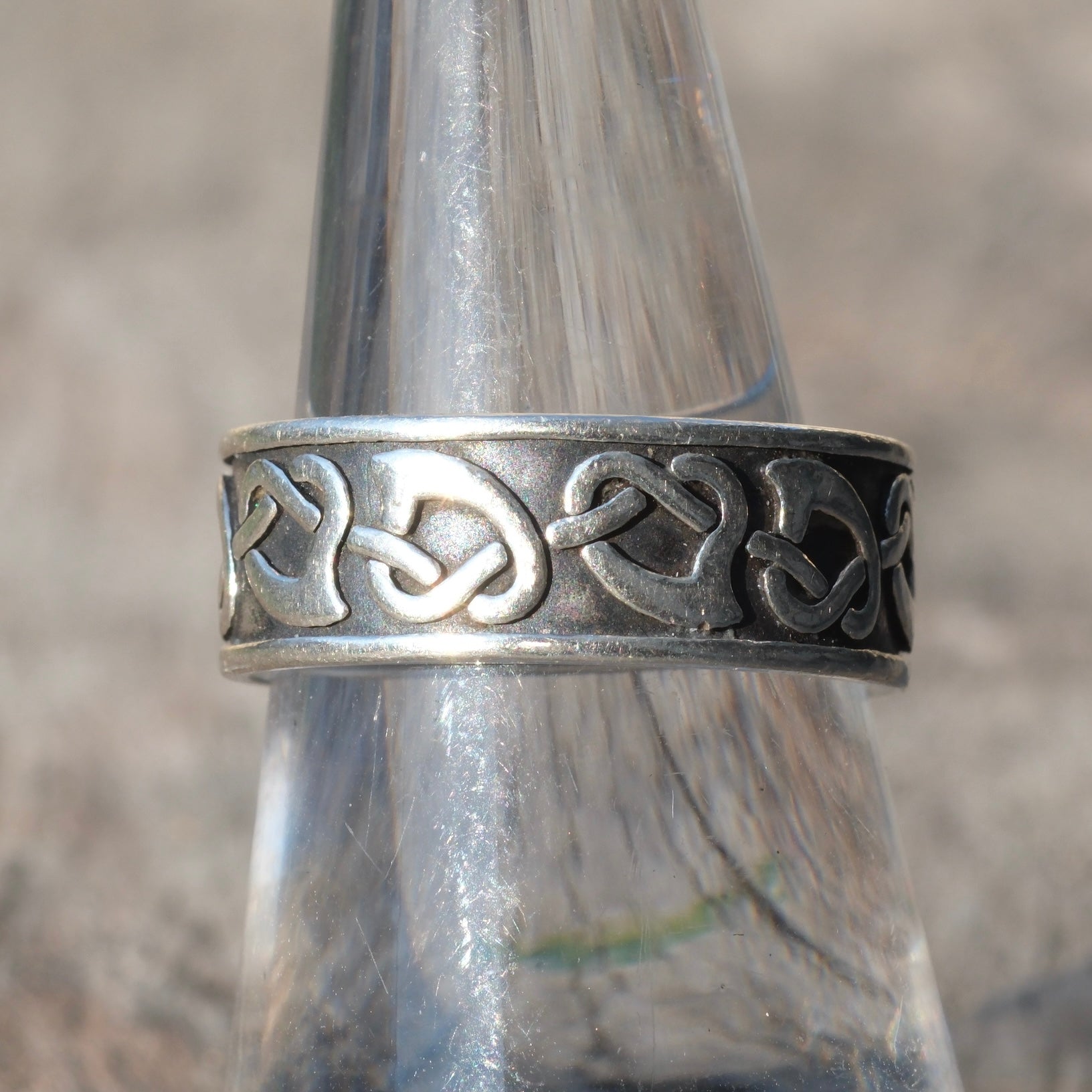 Vintage Sterling Silver Band Ring 7.5