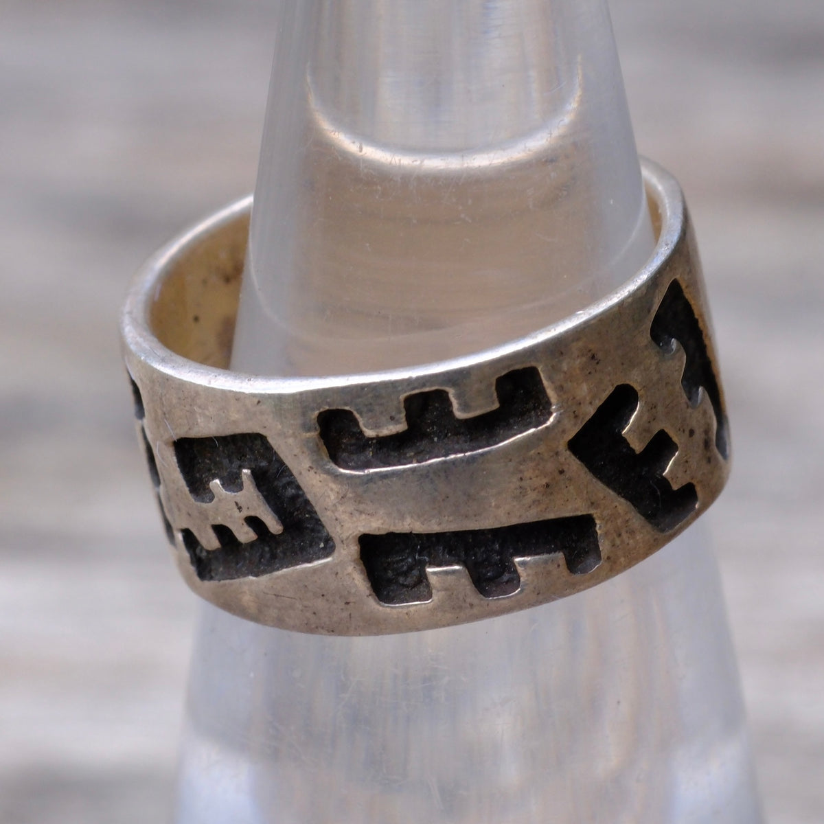 Vintage Sterling Silver Stamped Ring 4.5