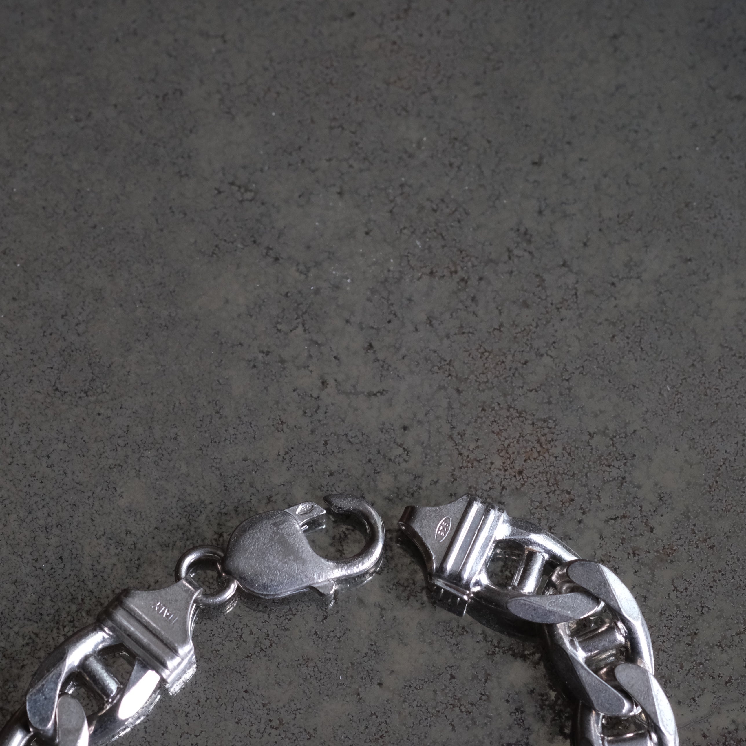 Vintage Sterling Silver Figaro Chain Bracelet 8"
