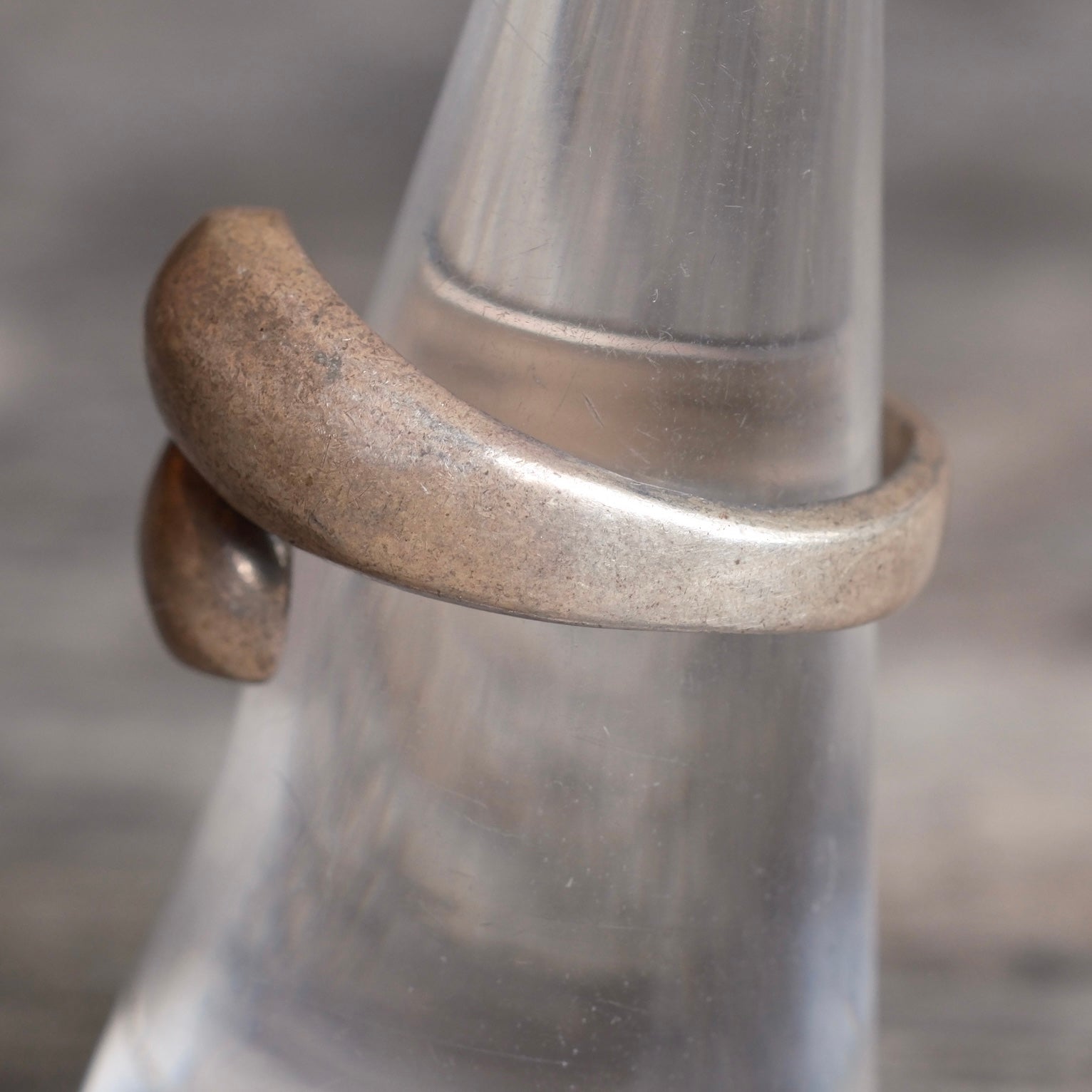 Vintage Sterling Silver Modernist Ring 6.75