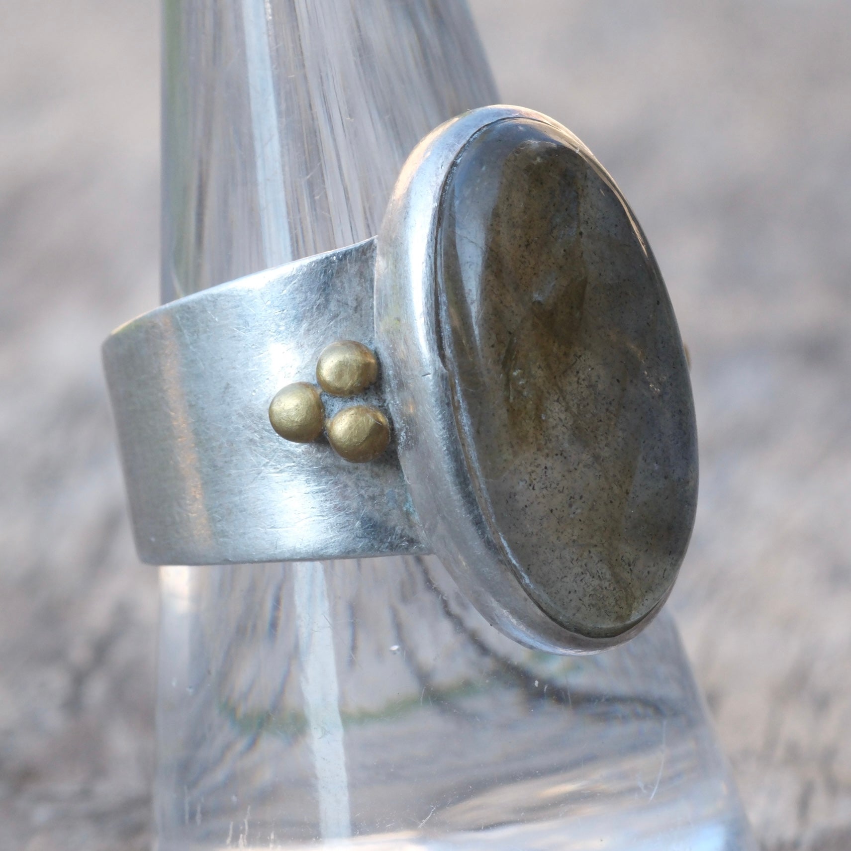 Vintage Sterling Labradorite Ring 9