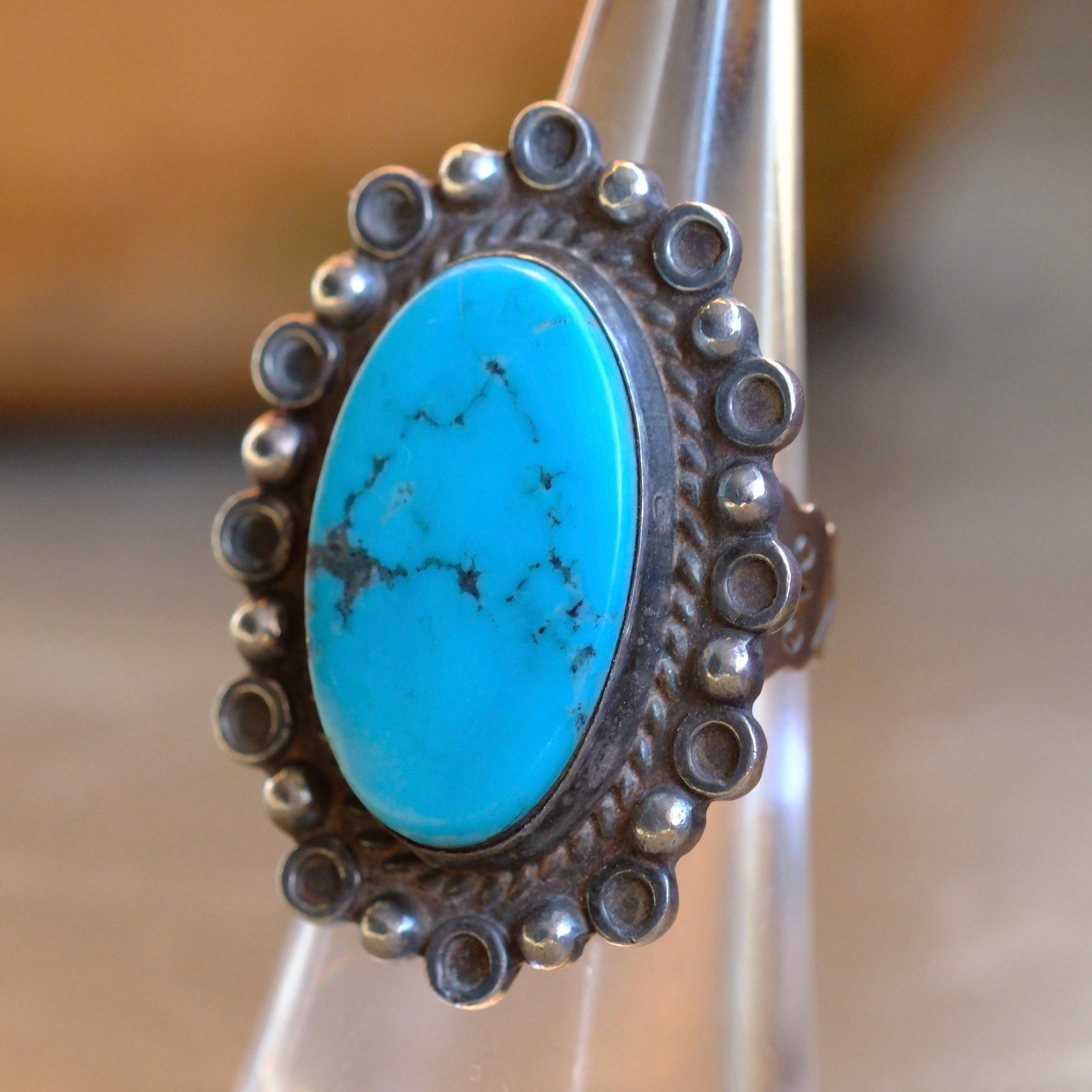 Vintage Sterling Turquoise Ring 5.75
