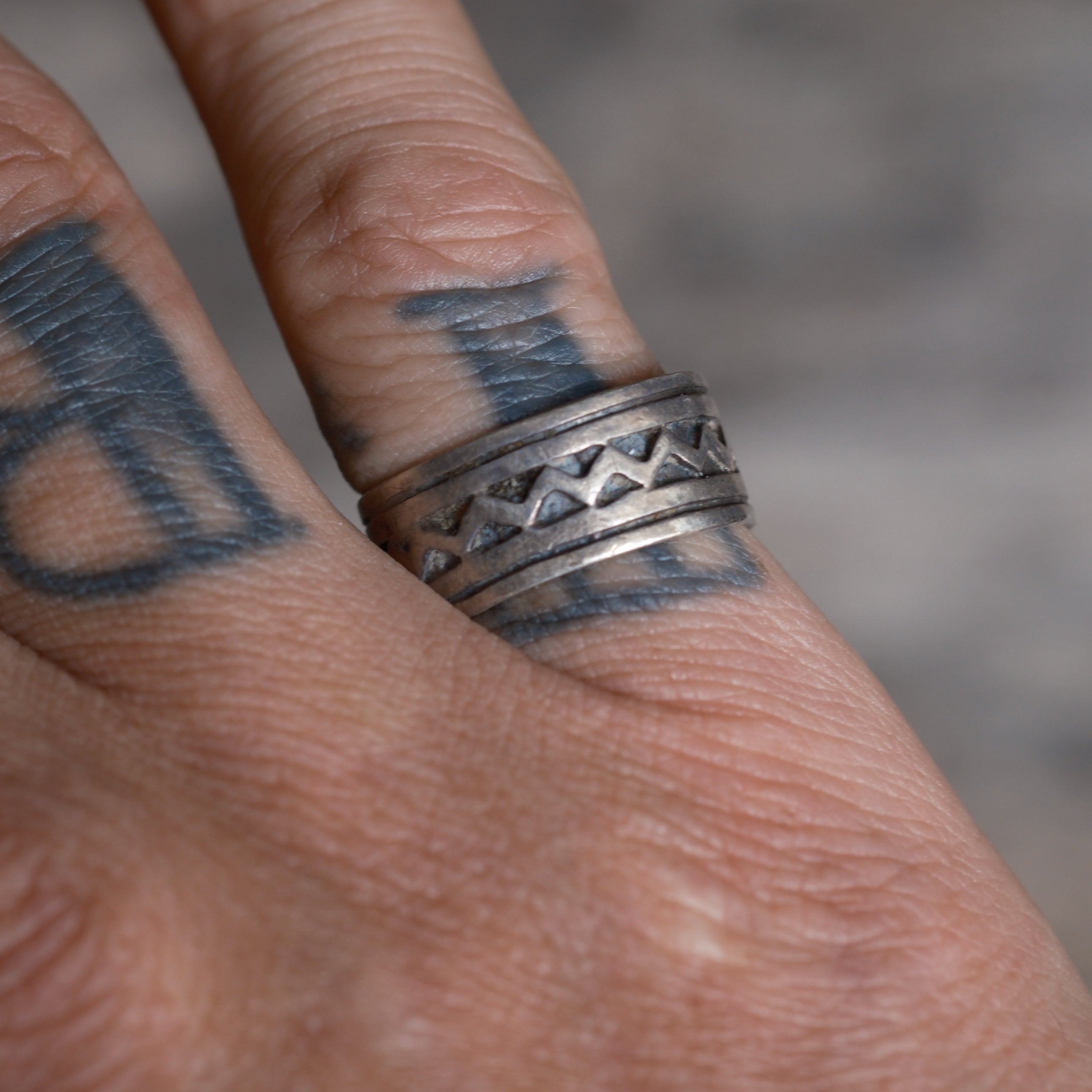 Vintage Sterling Silver Band Ring 7
