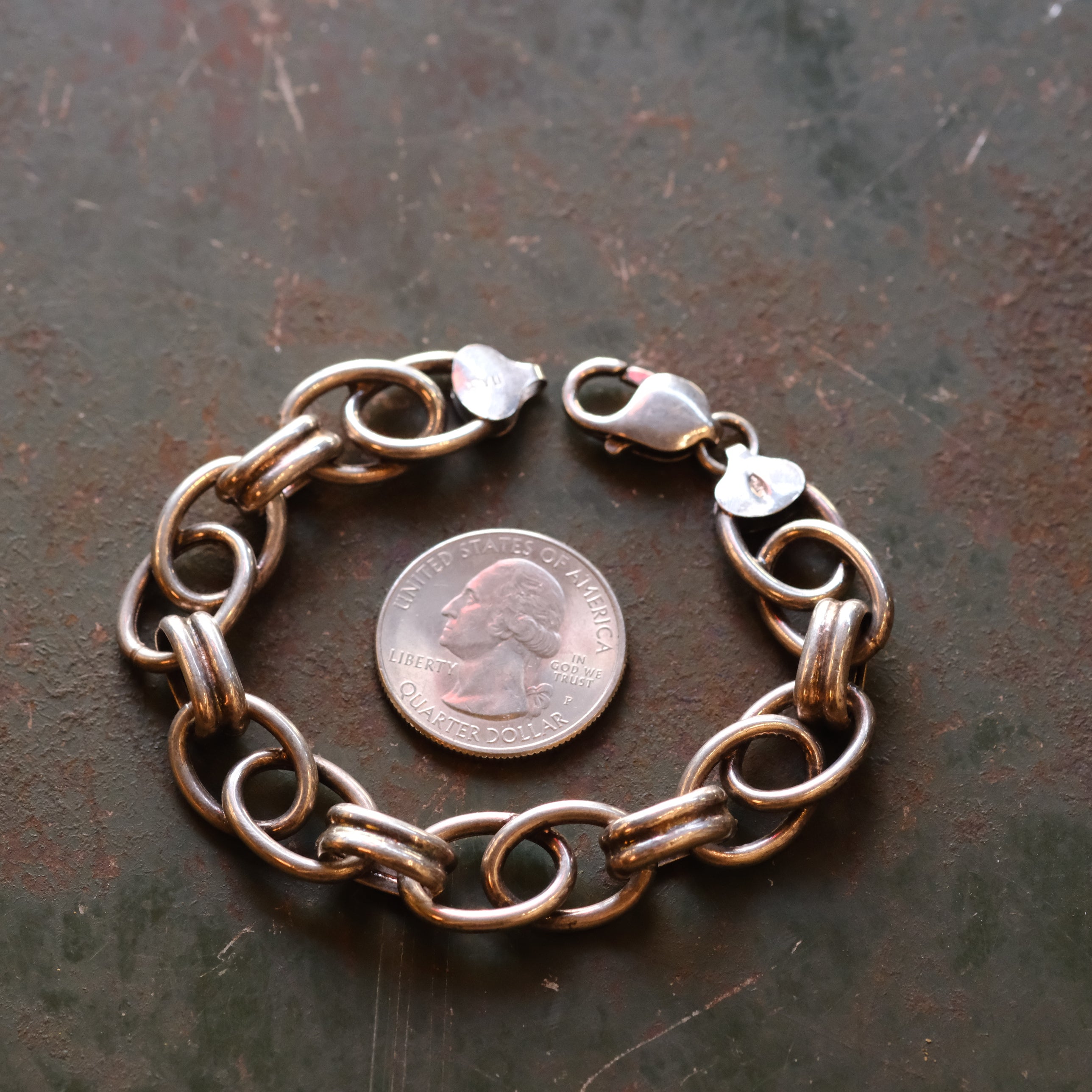 Vintage Sterling Silver Chain Bracelet