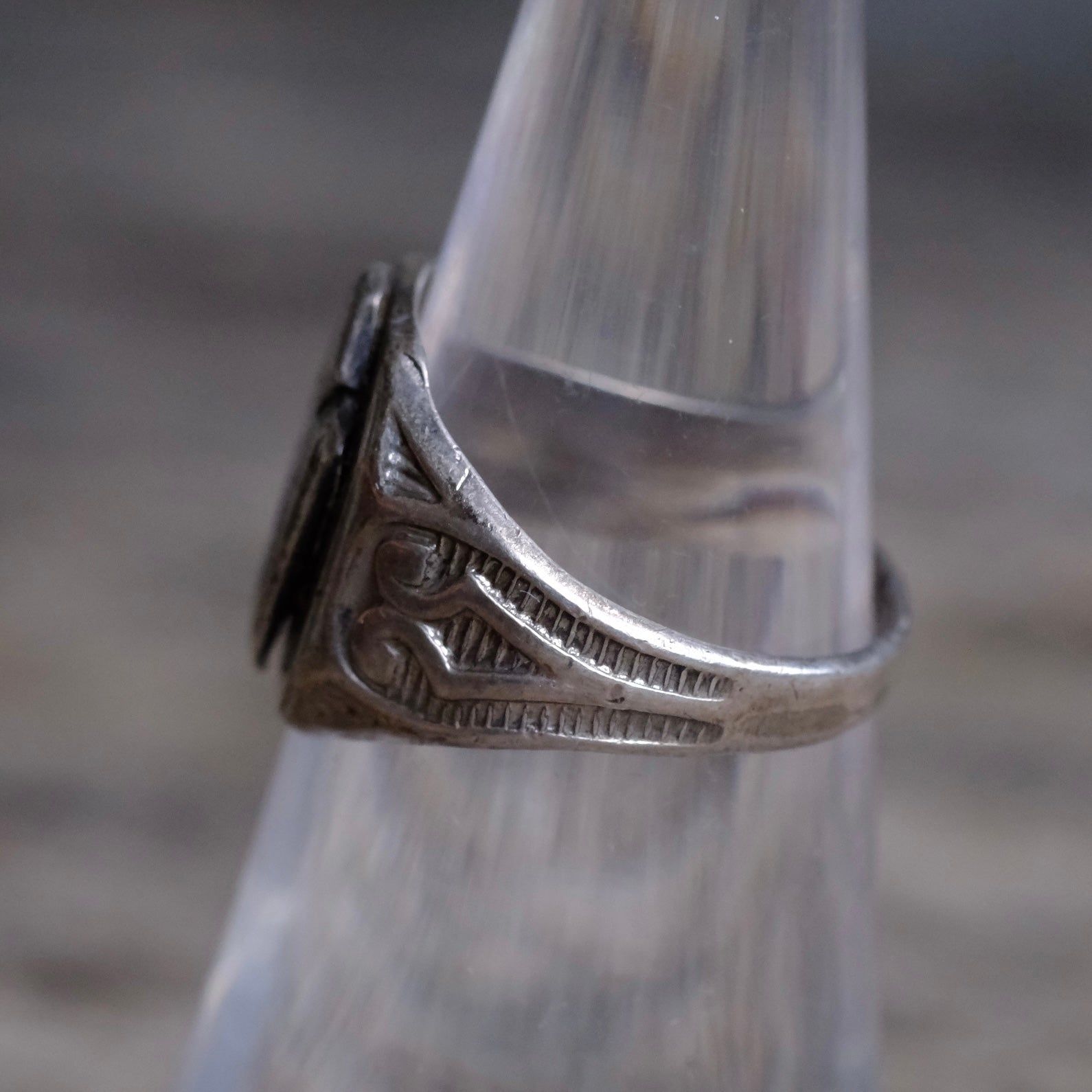 Vintage Sterling 1959 Signet Ring 5.5