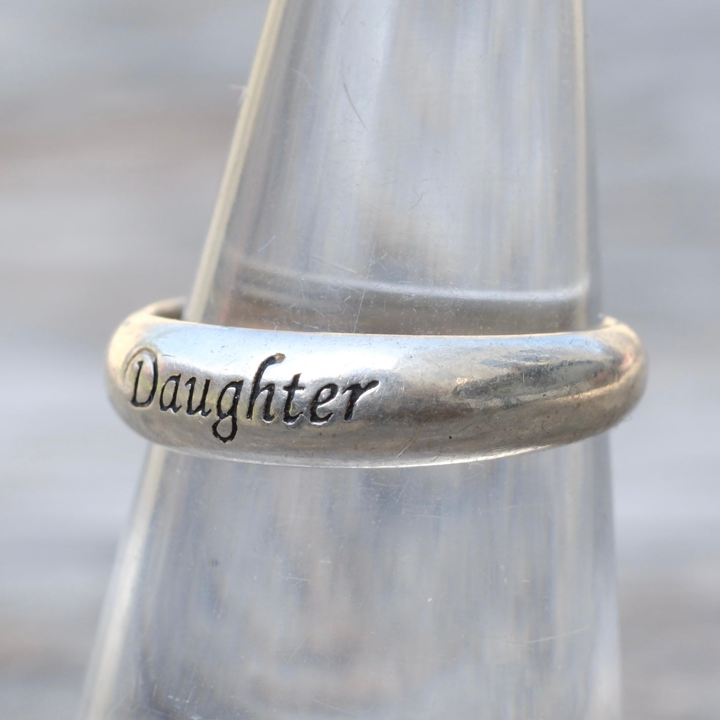 Vintage Sterling DAUGHTER Band Ring 5.5
