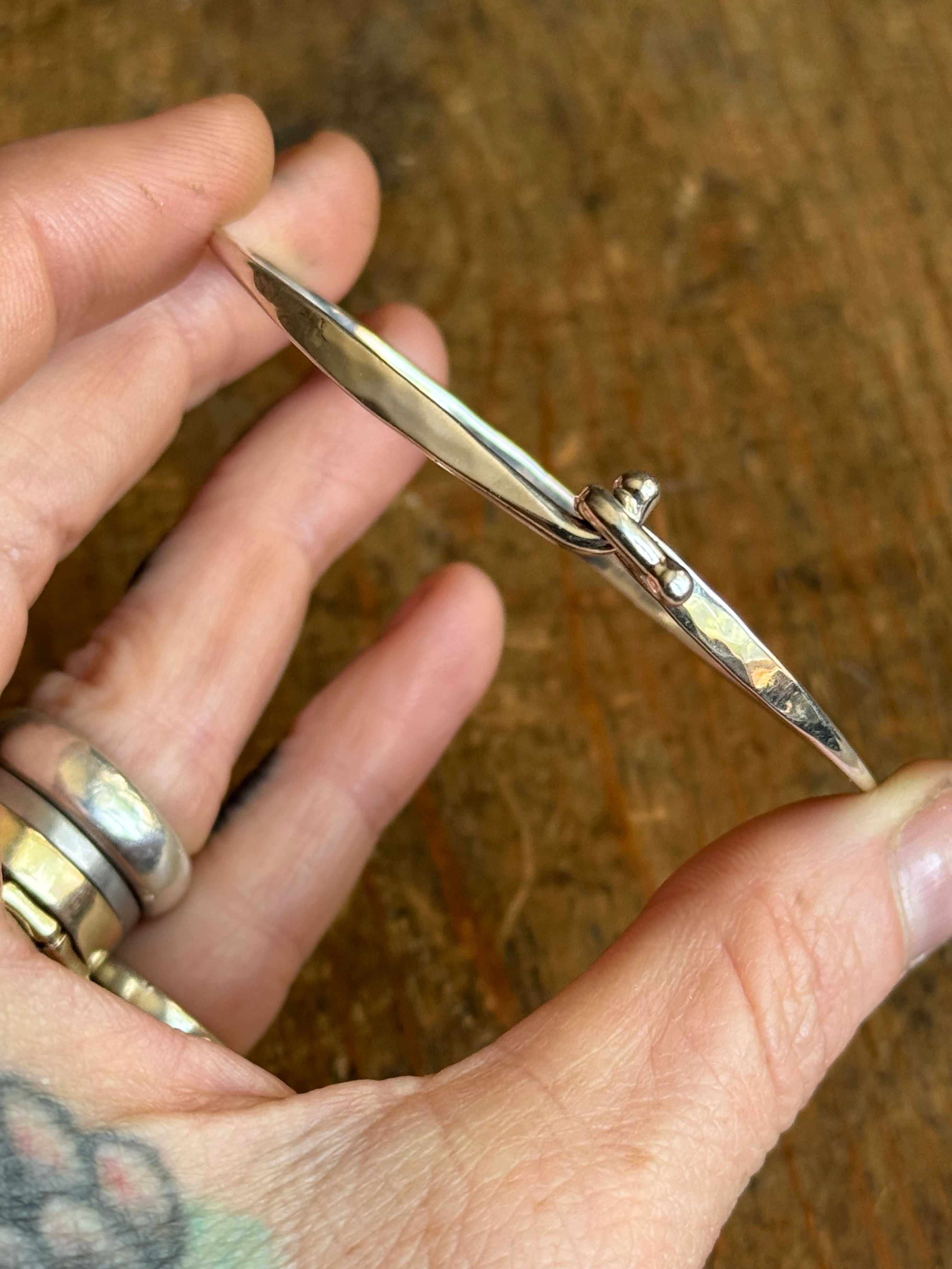 Vintage Sterling Silver Hook Clasp Bracelet