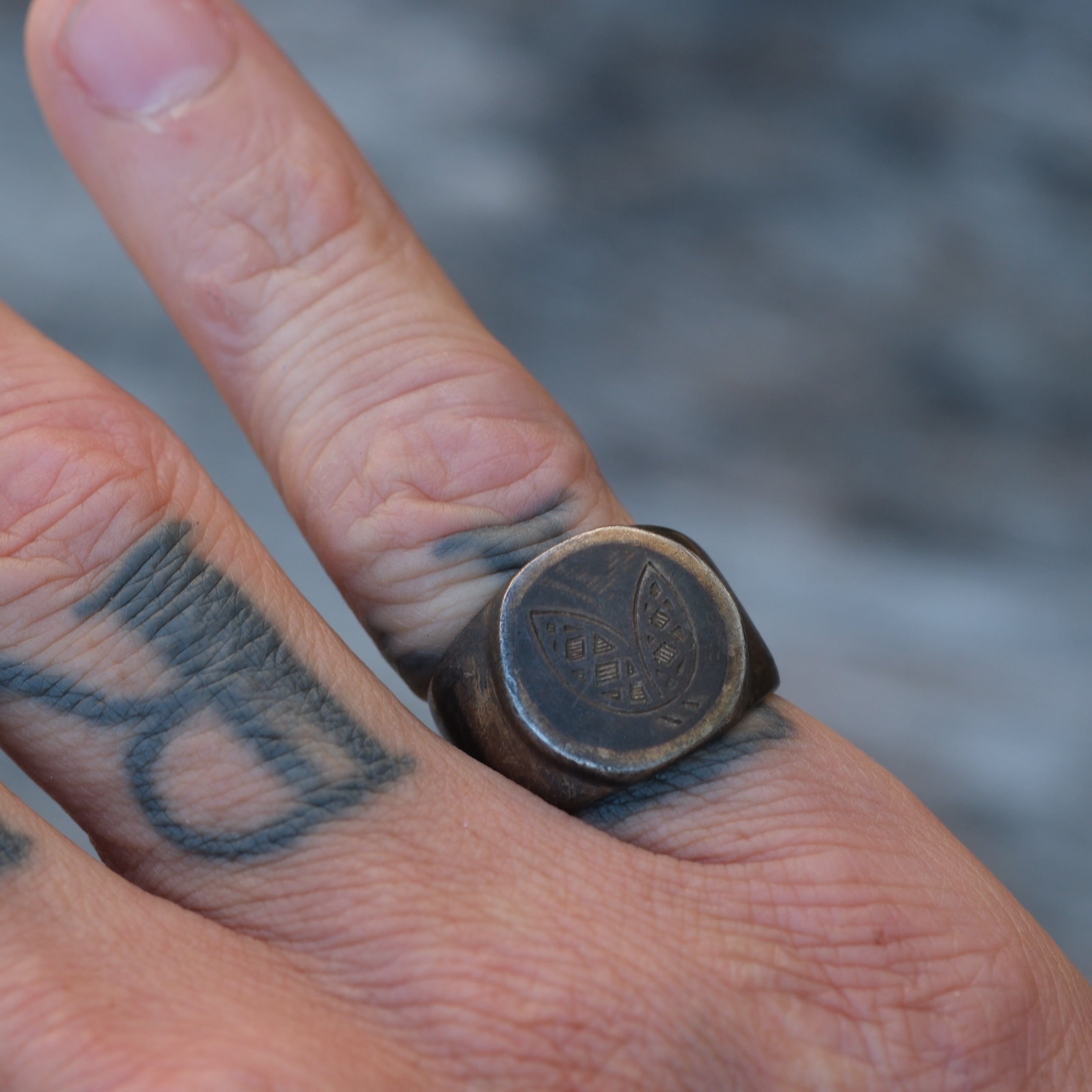 Vintage Sterling Silver Signet Ring 6.25