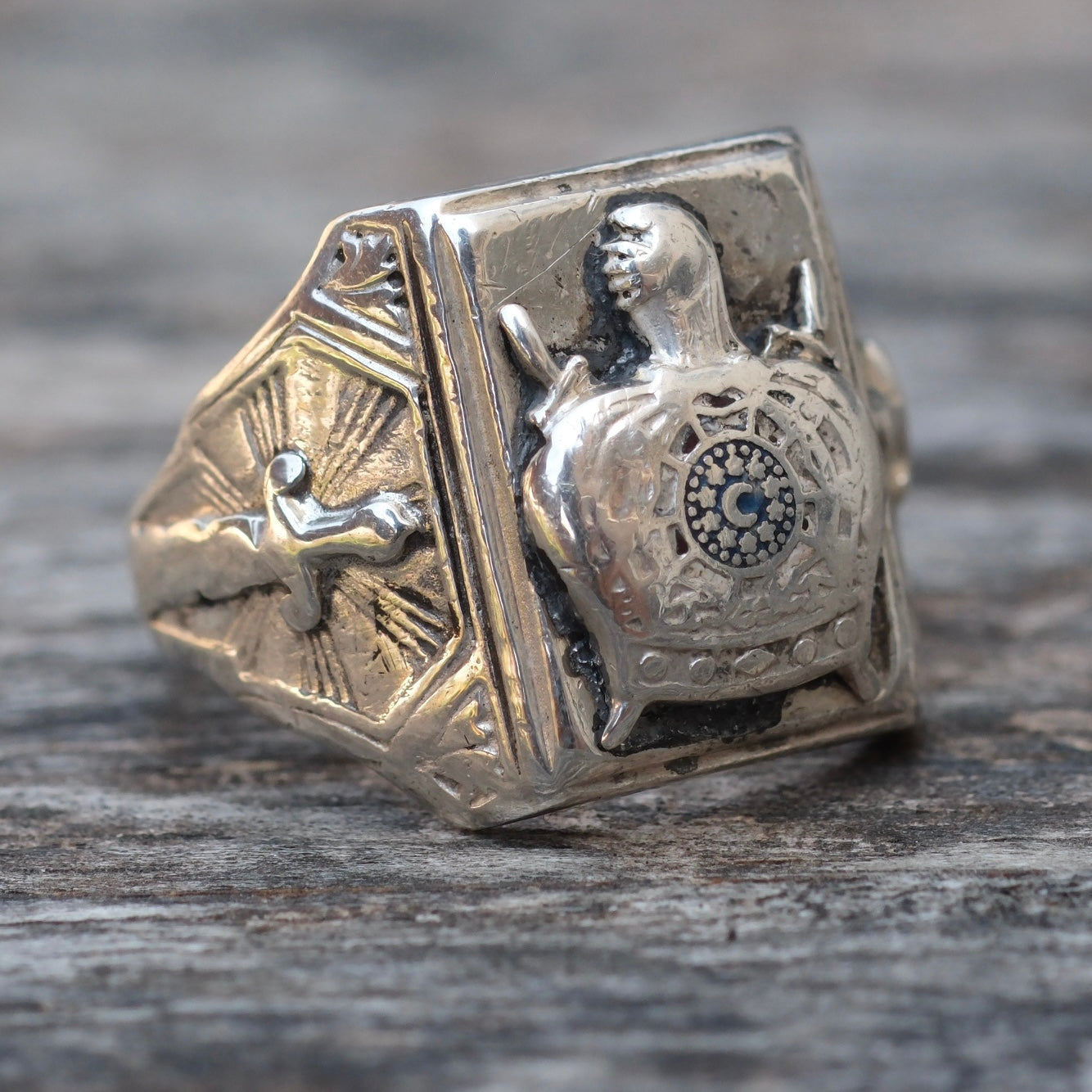 Vintage Sterling Silver Signet Ring 8.25