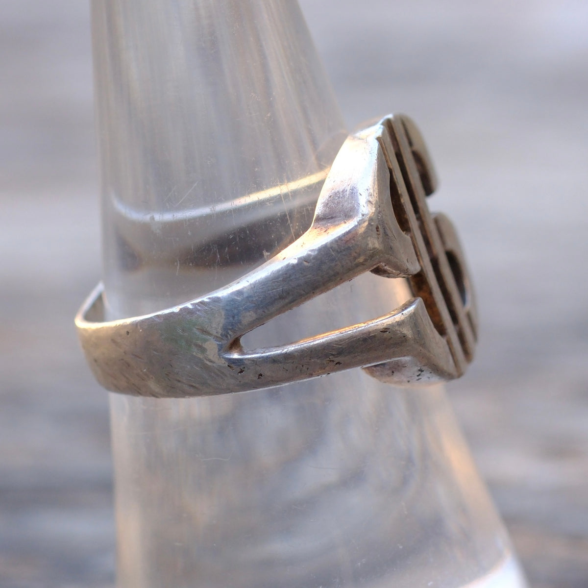 Vintage Sterling Silver Money Bags Ring 7.5