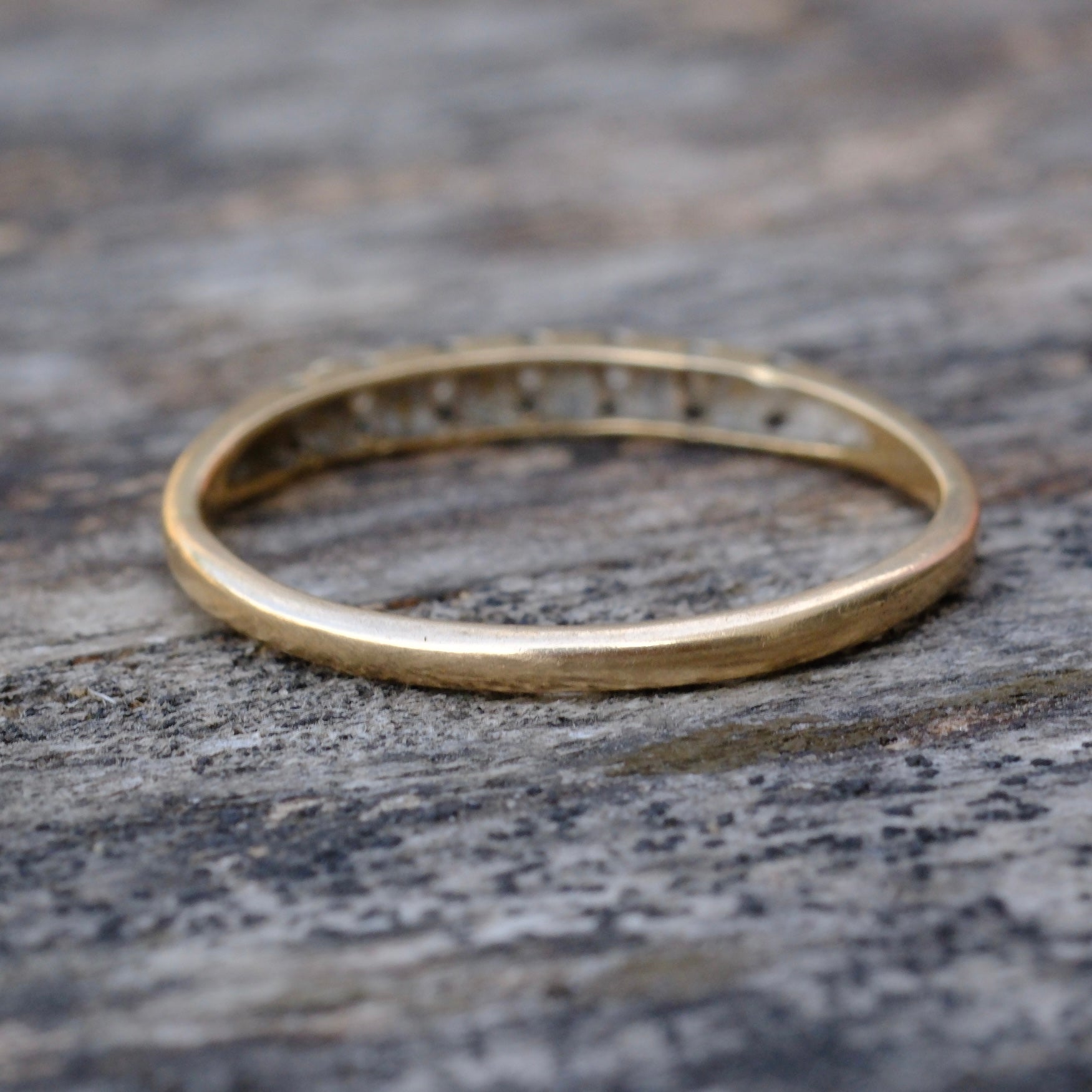 Vintage 14k Gold Natural Diamond Ring 5.75