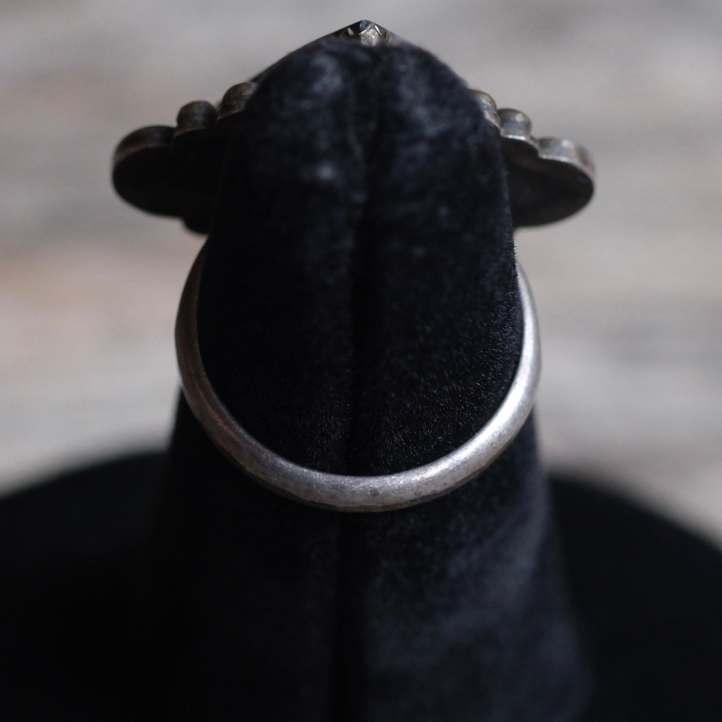 Vintage Sterling Petrified Wood Ring 3.75