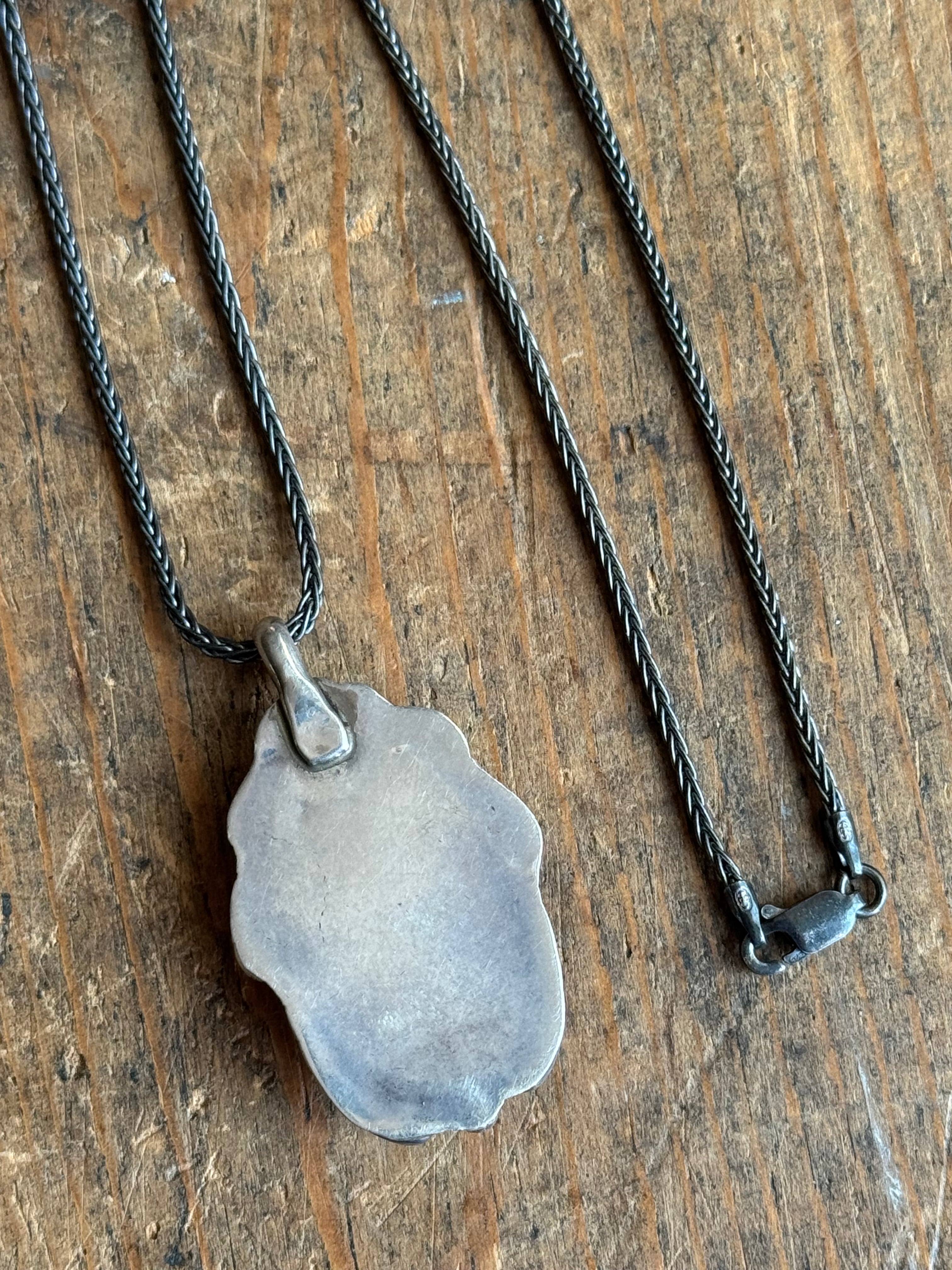 Vintage Sterling Silver Turquoise Florette 18" Necklace