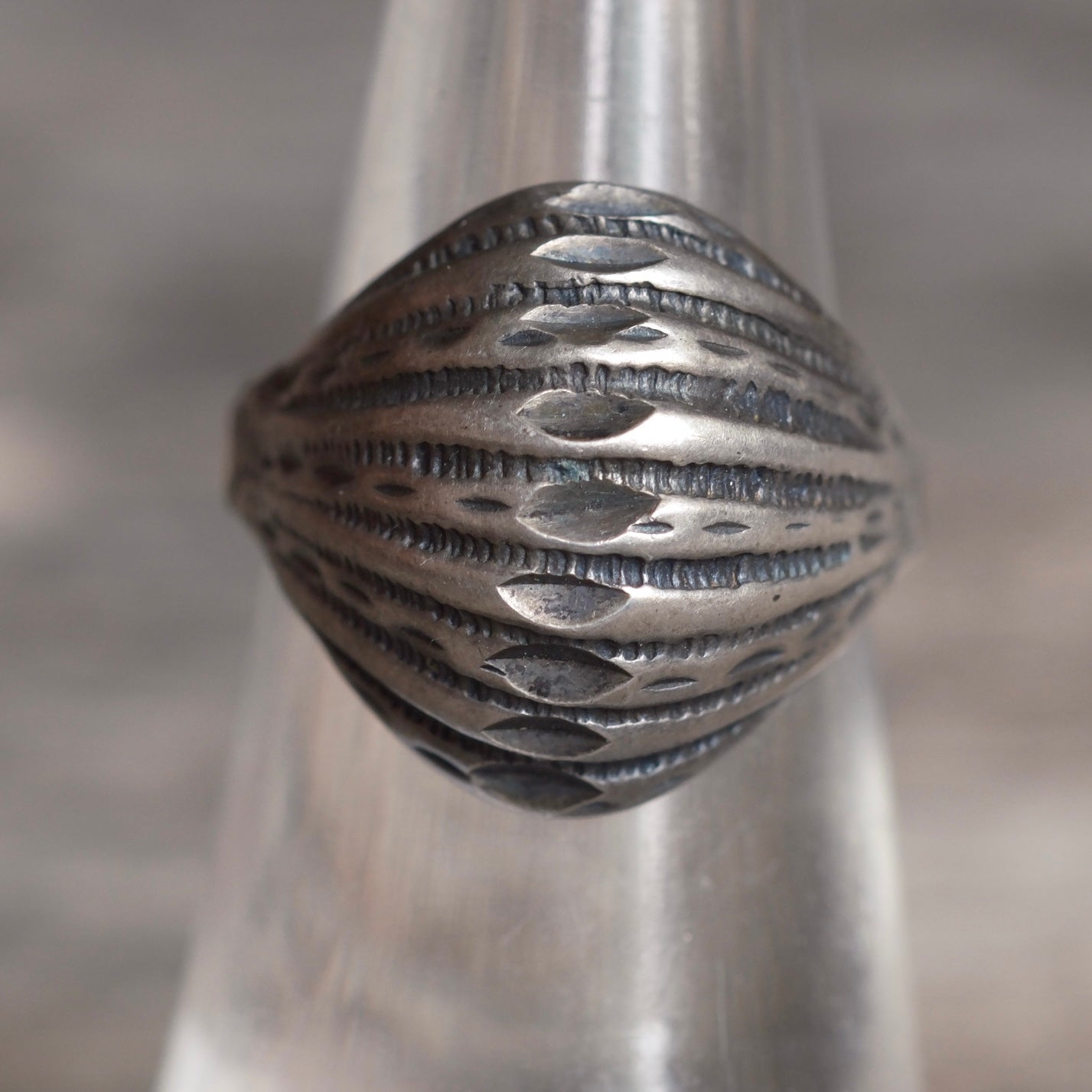 Vintage Sterling Silver Modernist Ring 5.75