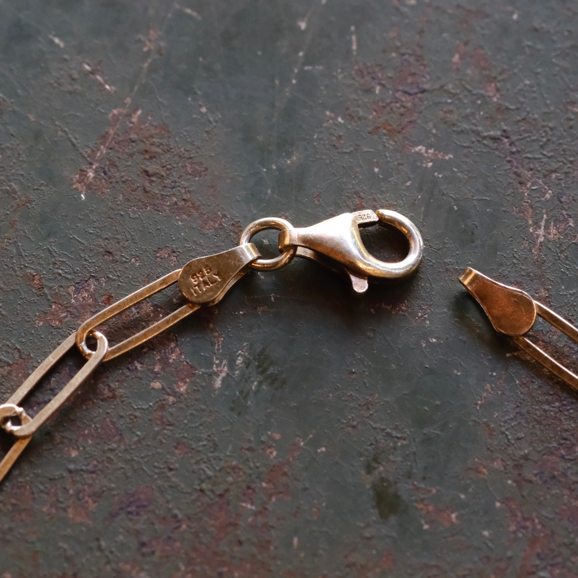 Vintage Sterling Paperclip Chain Bracelet