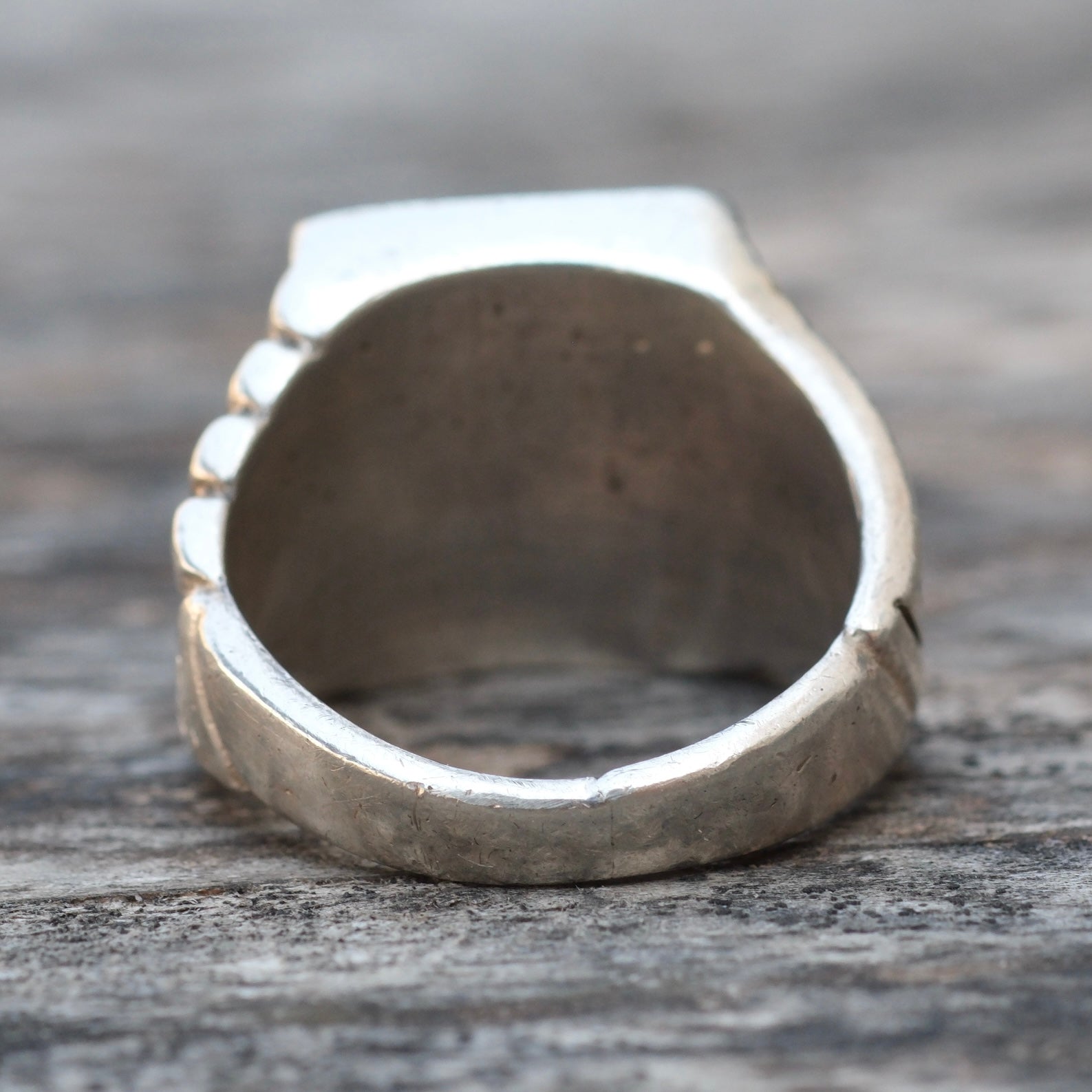 Vintage Sterling Multistone Inlay Ring 9