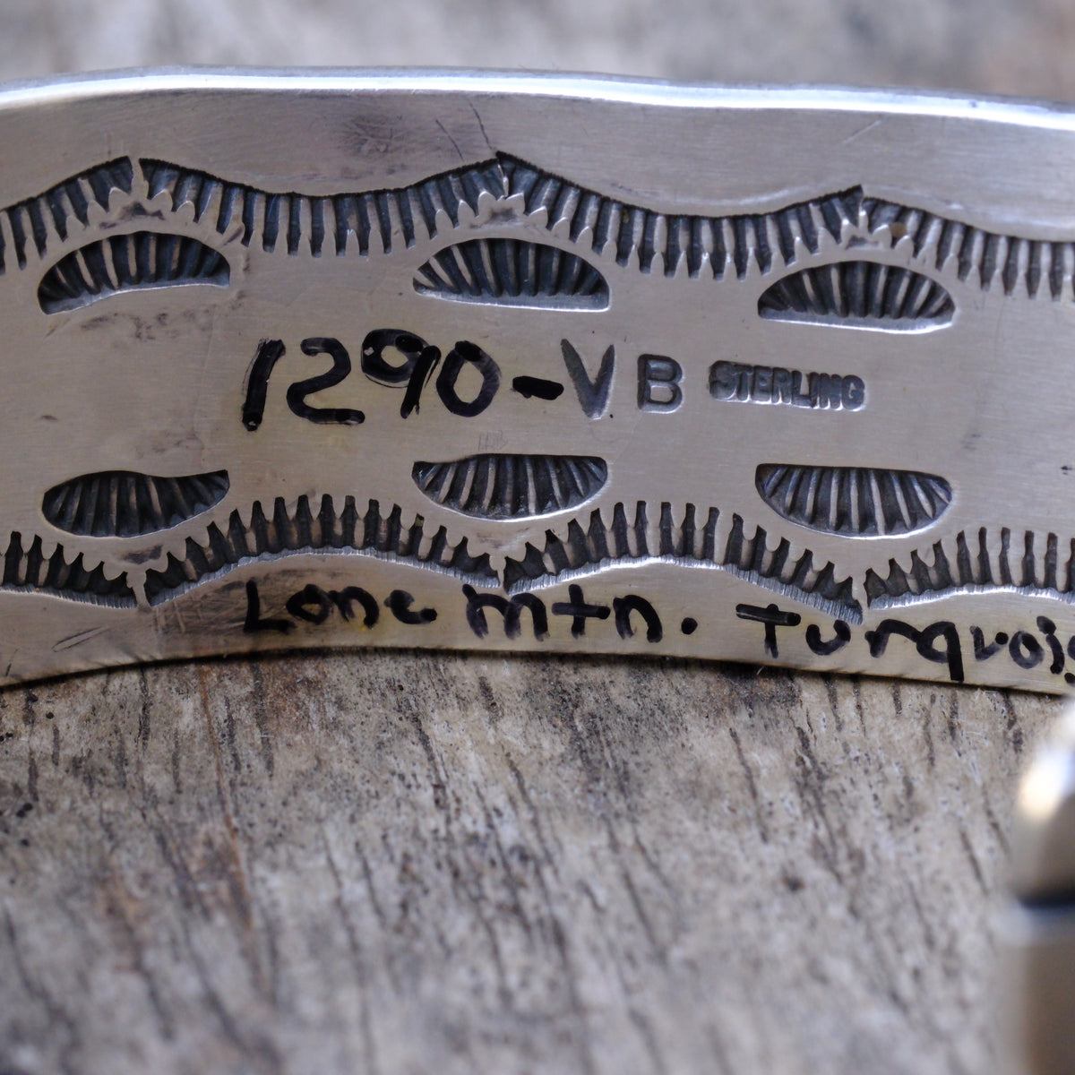 Sterling Silver Vernon Begay Stamped Cuff Bracelet