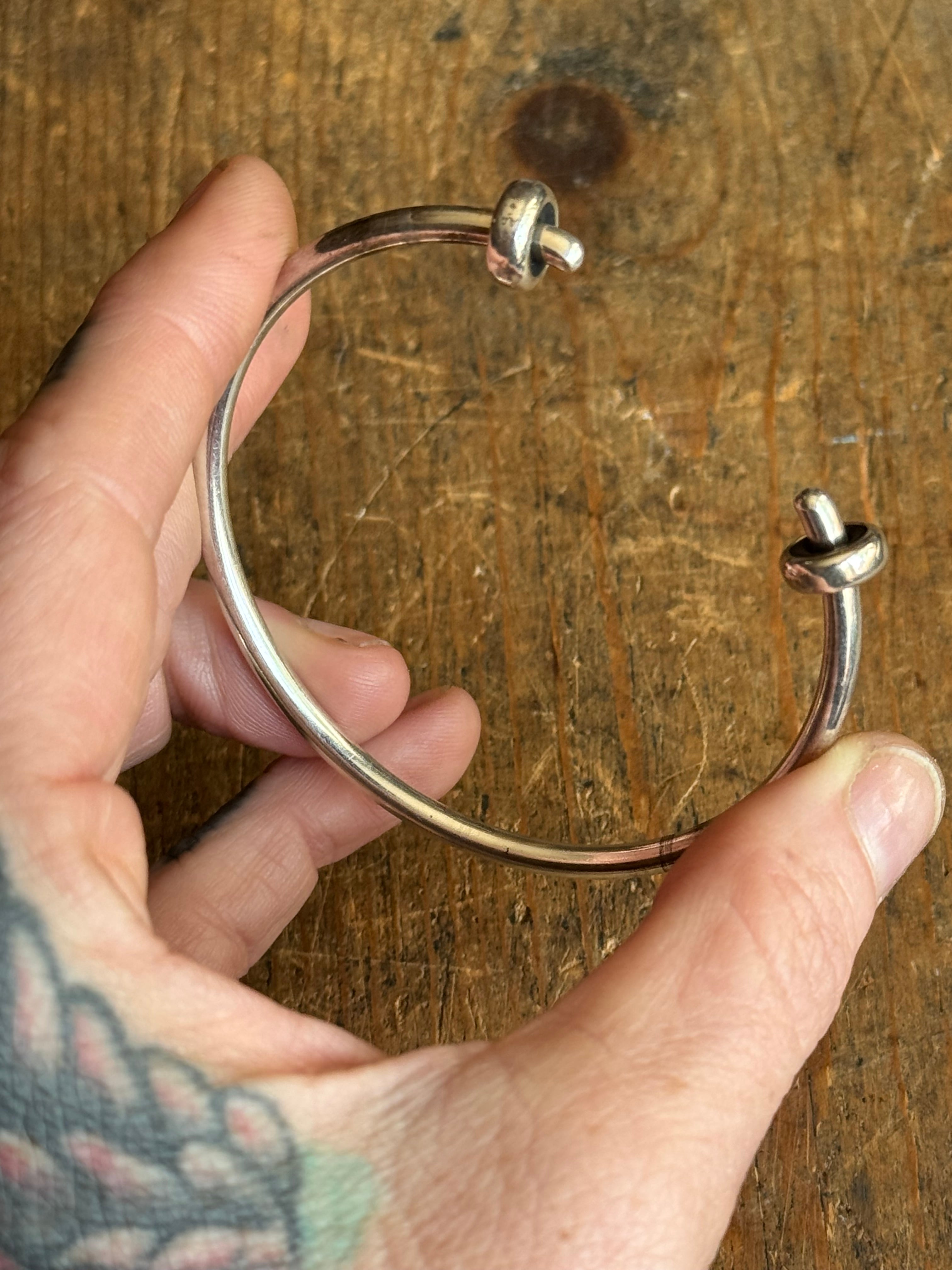 Vintage Sterling Silver Modernist Cuff