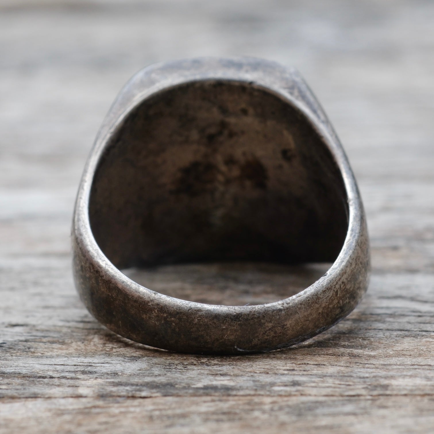 Vintage Sterling Crushed Turquoise Inlay Ring 8