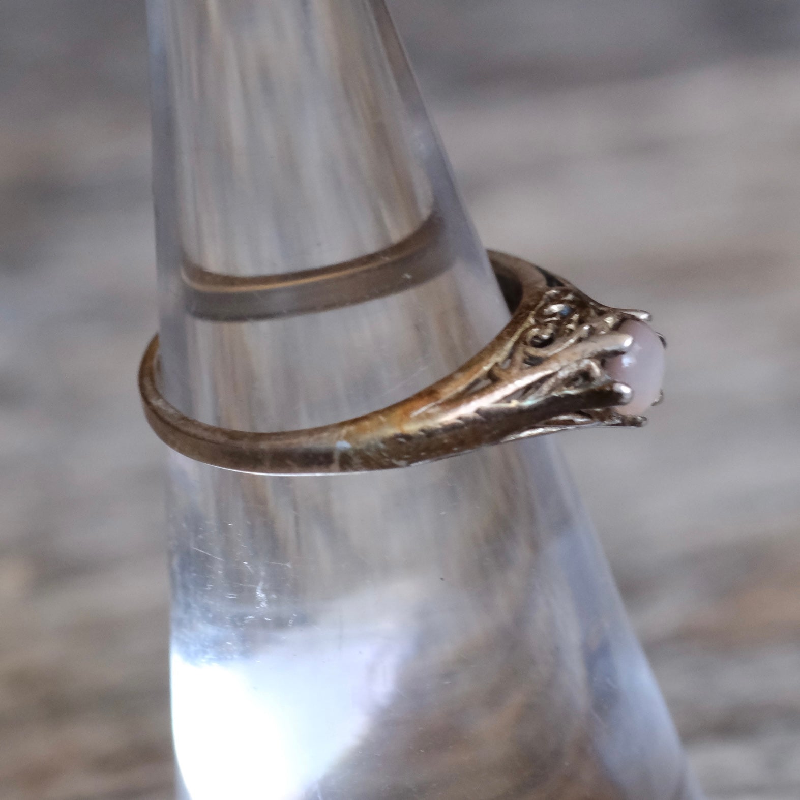 Vintage Sterling Moonstone Ring 4.75