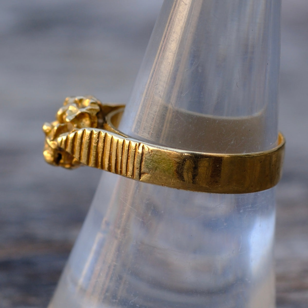 Vintage 14K Gold Nugget Ring 8