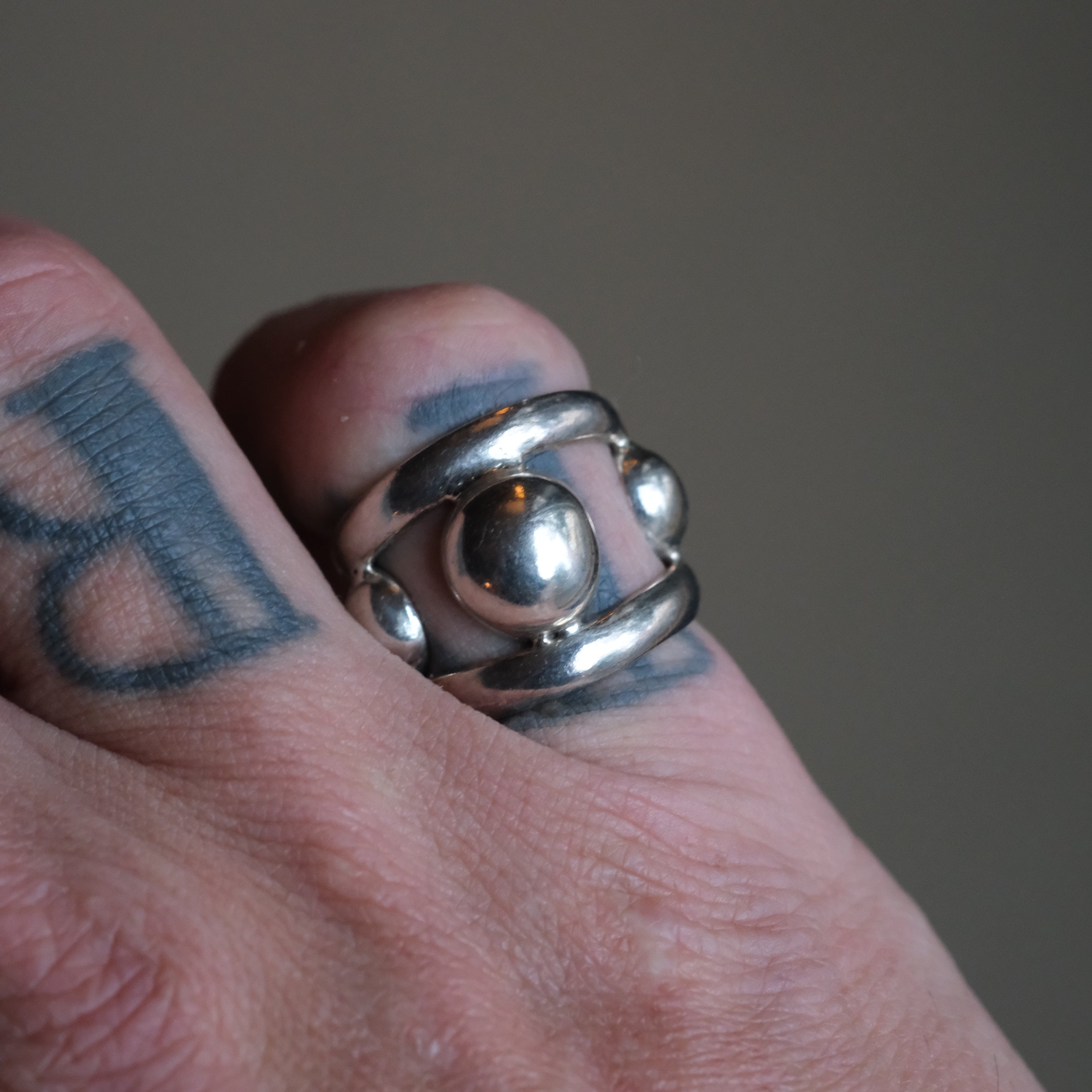 Vintage Sterling Silver Modernist Ring 6